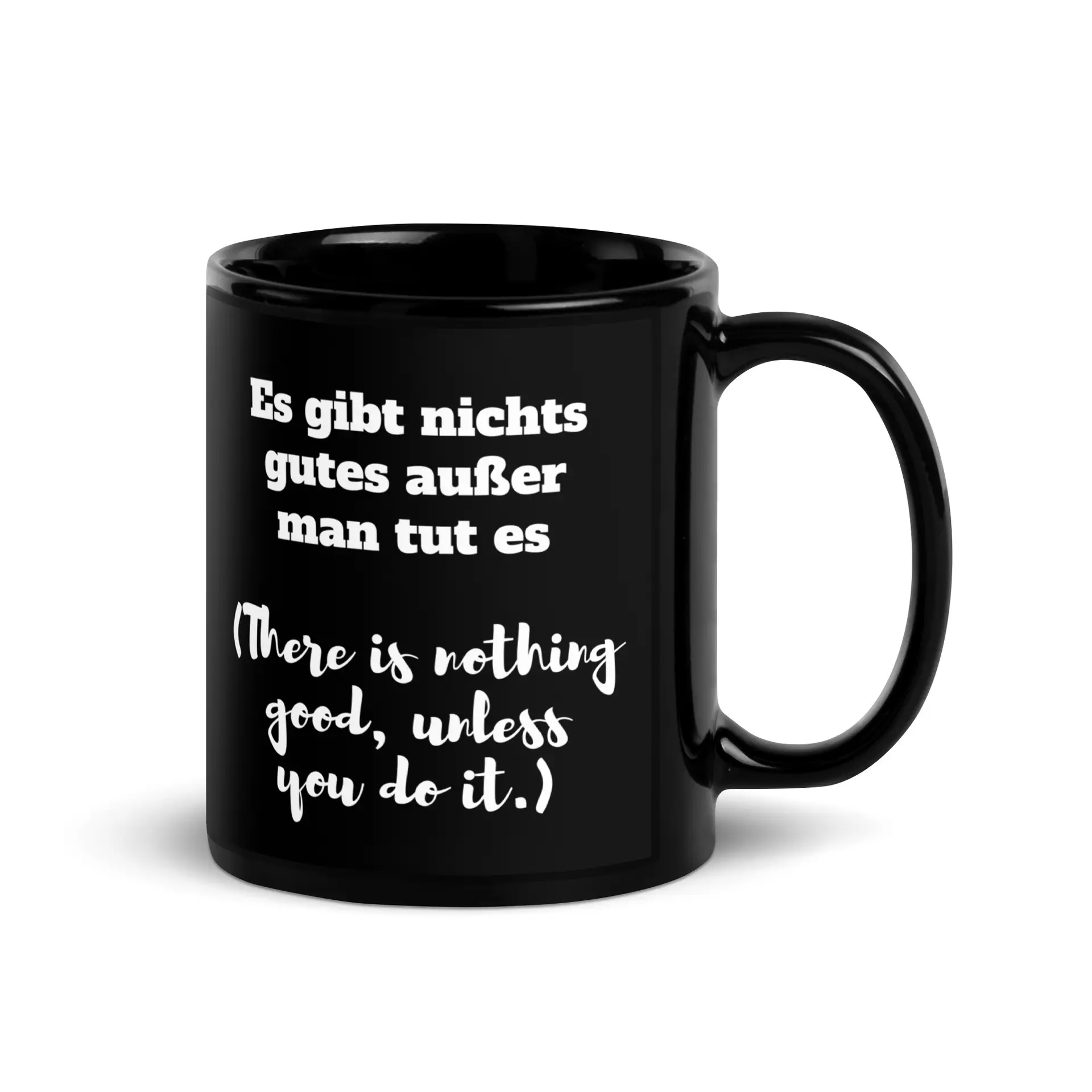 Nothing Good Black Glossy Mug