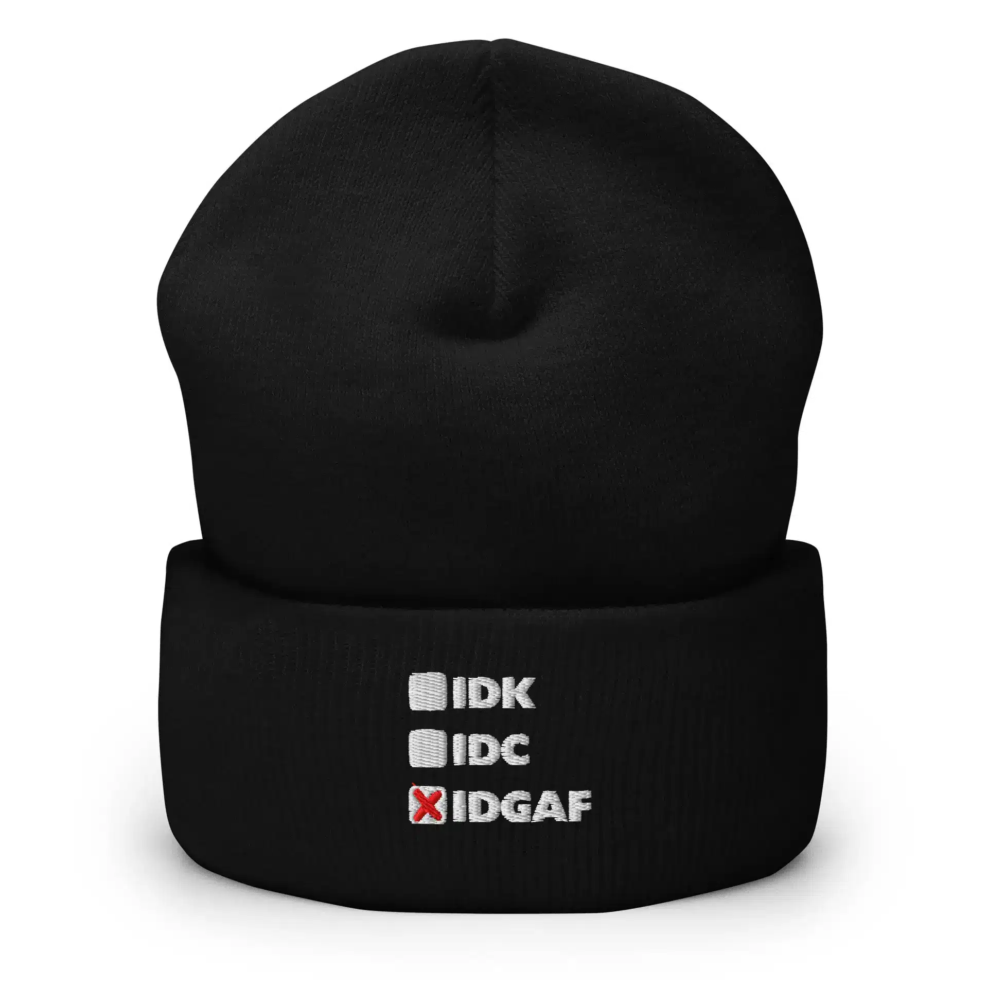 IDGAF Cuffed Beanie