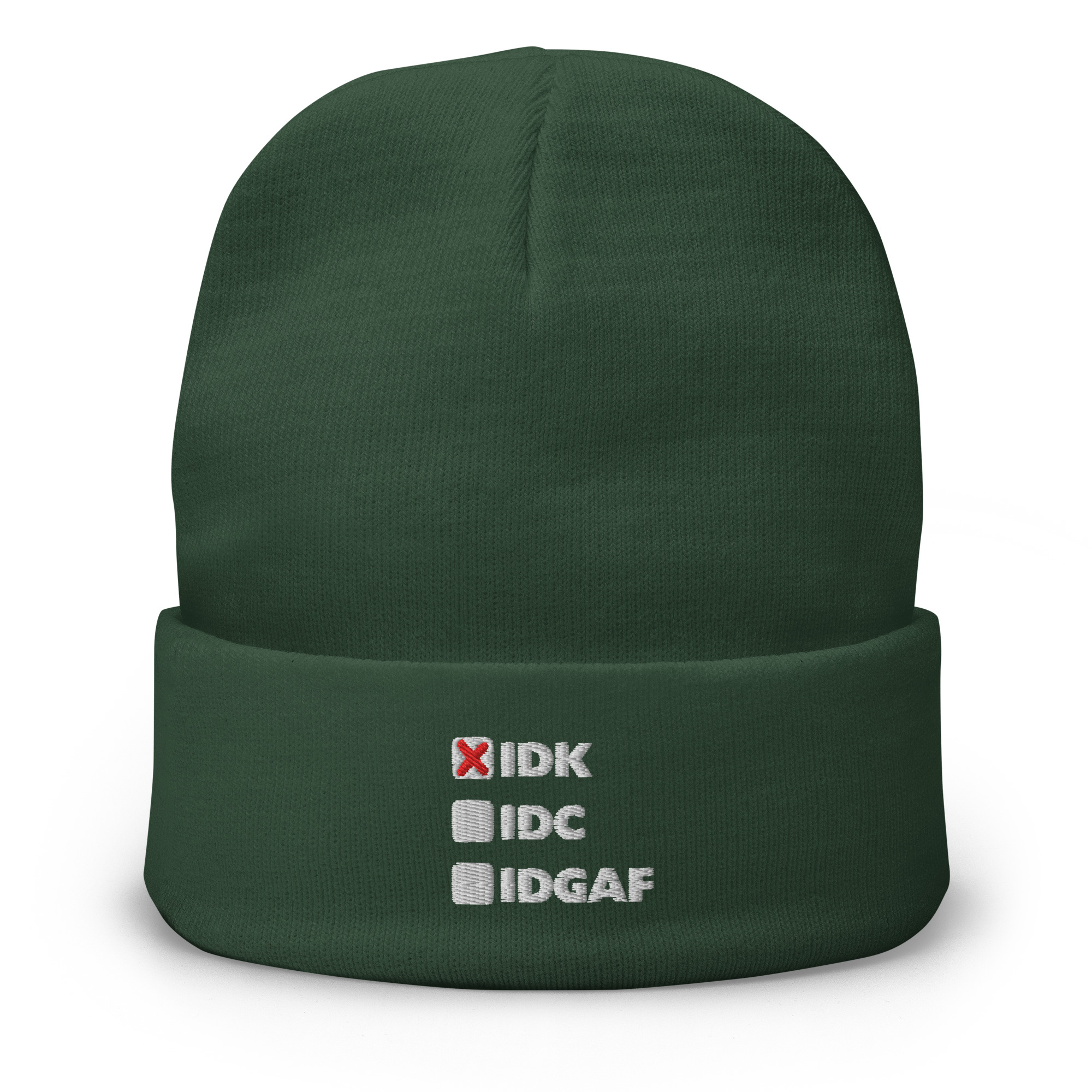 IDK Embroidered Beanie