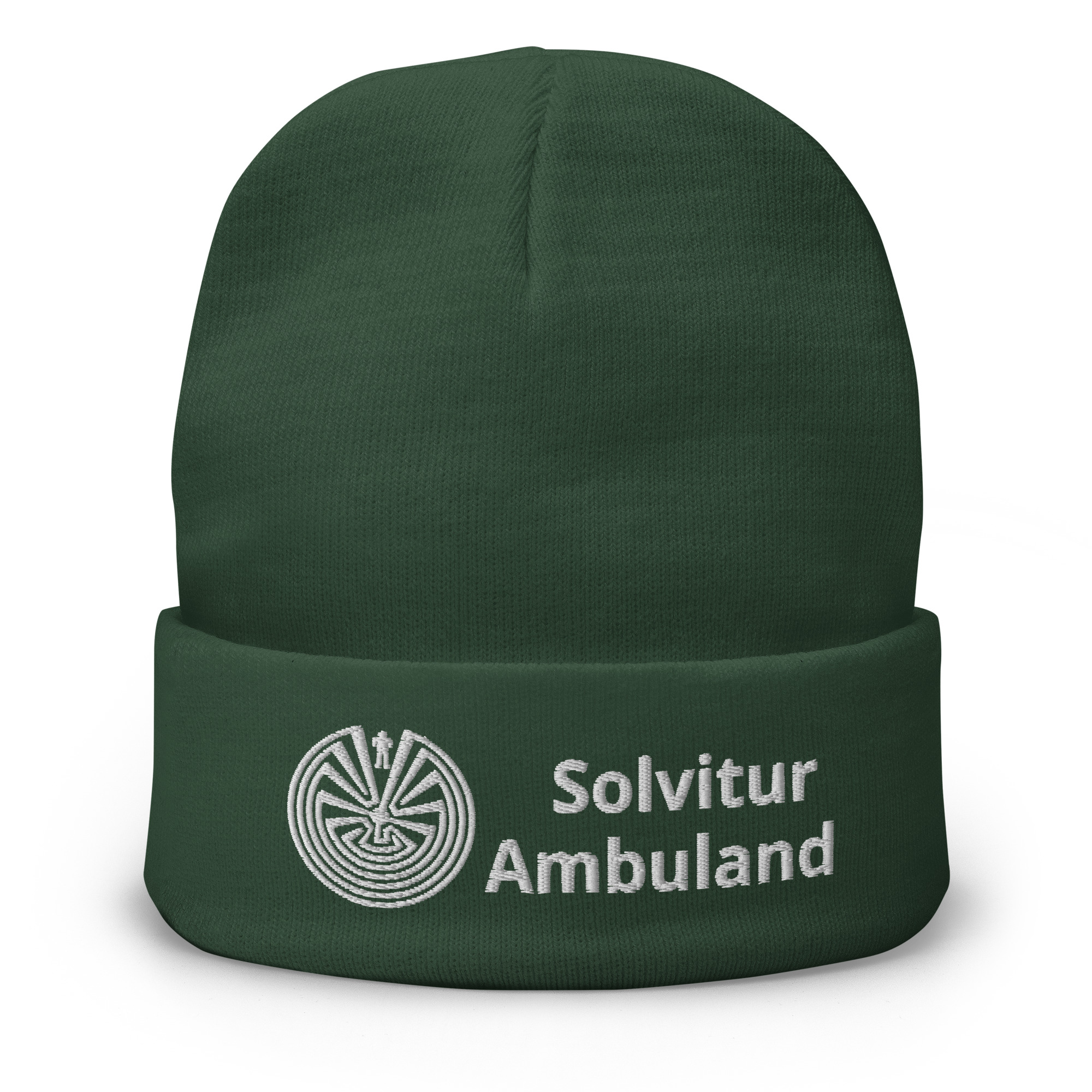 Labyrinth Man in the Maze Solvitur Ambulando Embroidered Beanie