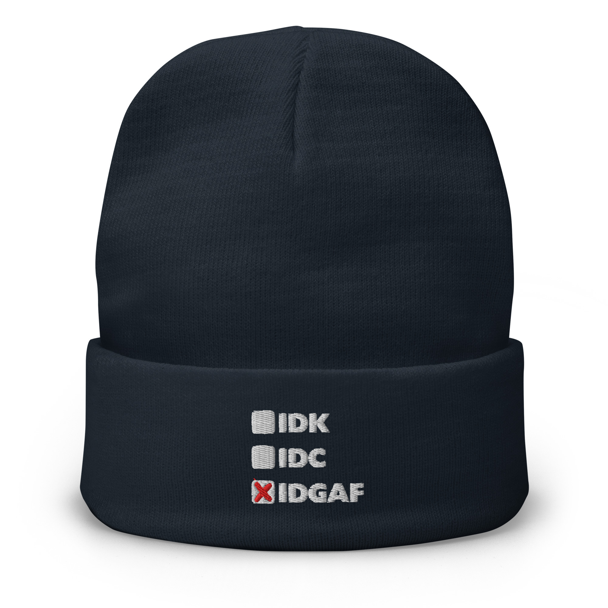 IDGAF Embroidered Beanie