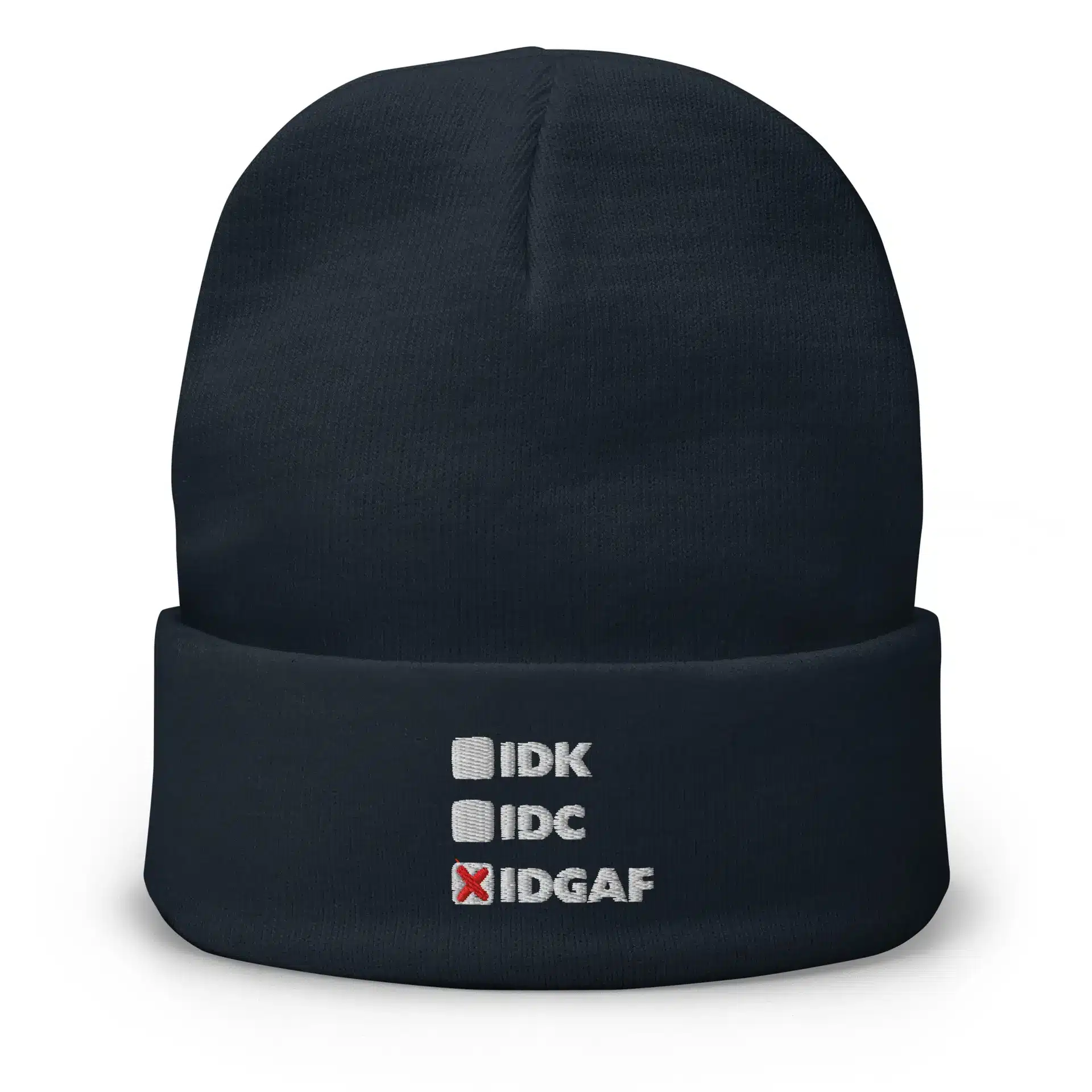 IDGAF Embroidered Beanie