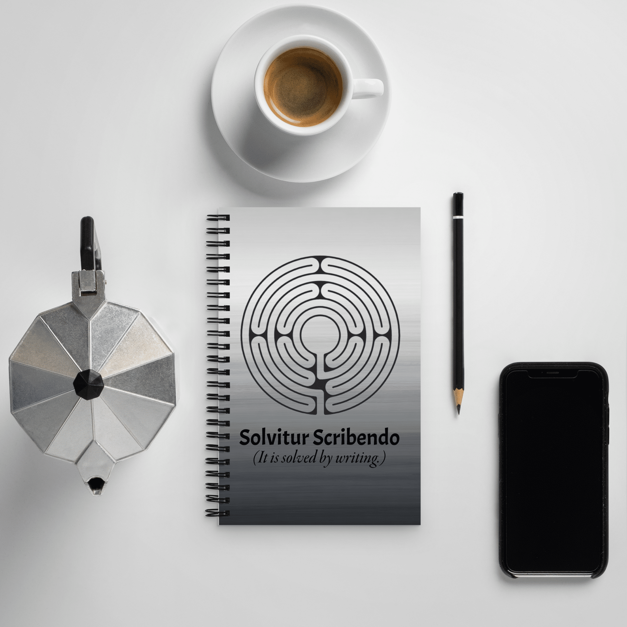 labyrinth Santa Rosa labyrinth solvitur scribendo spiral notebook-dotted-front-6a45704998eb3