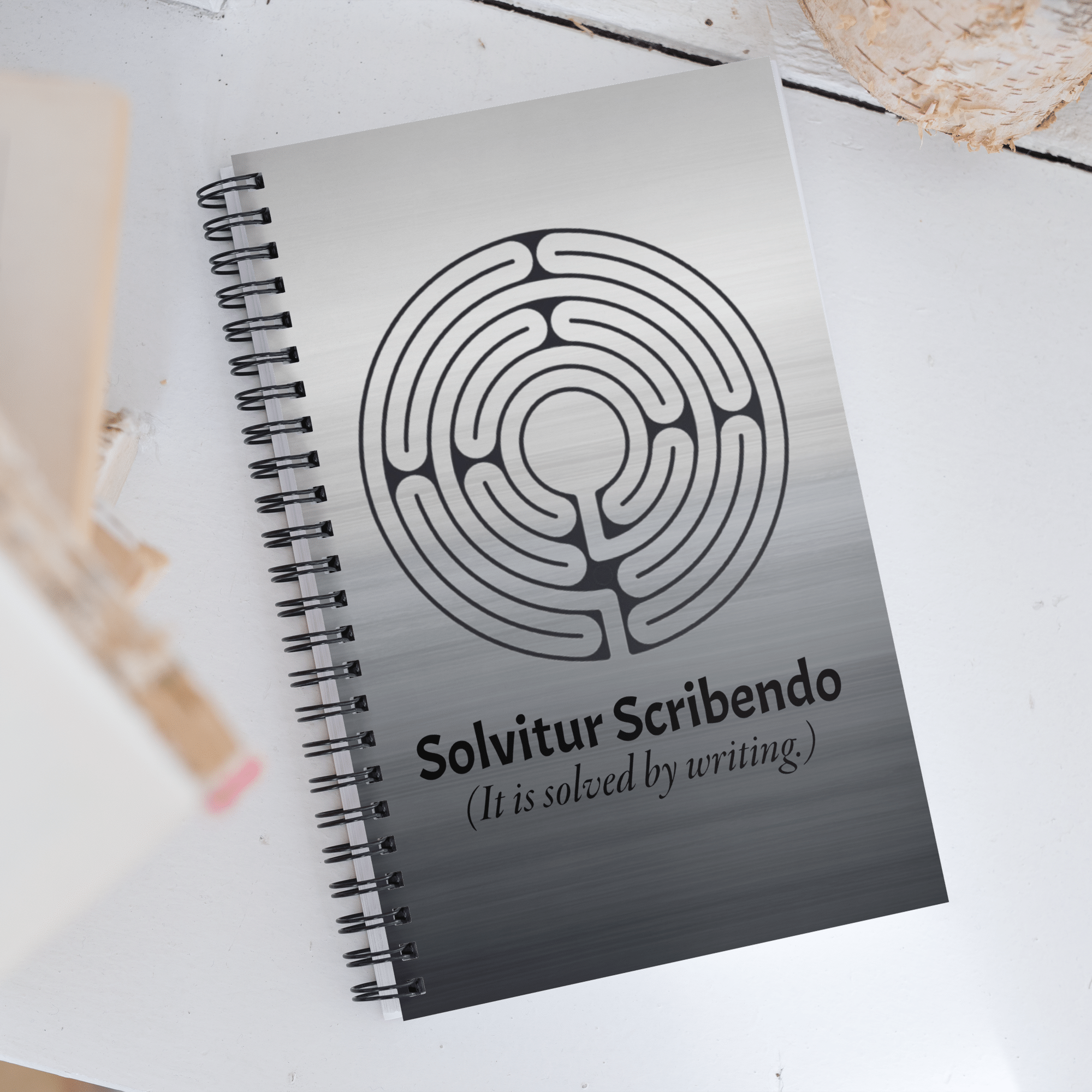 labyrinth Santa Rosa labyrinth solvitur scribendo spiral notebook-dotted-front-6a457049995f4