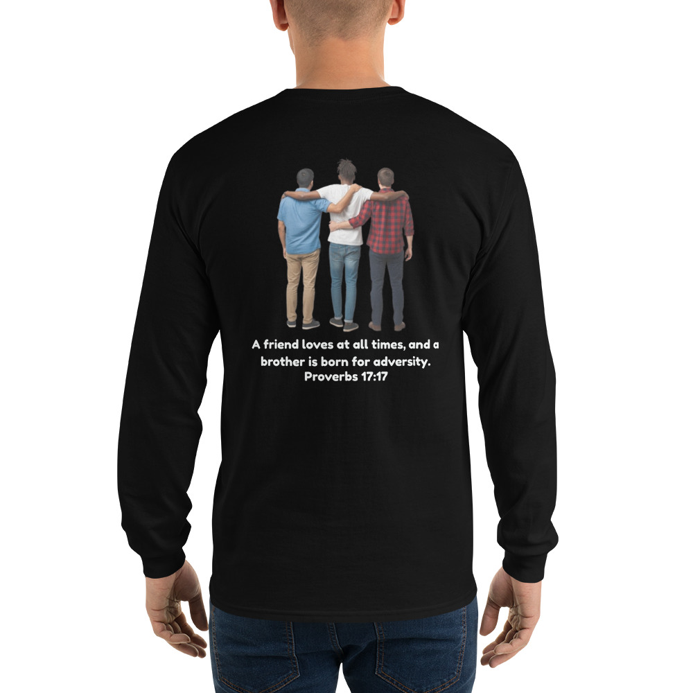 Proverbs 17:17 Trio (v2) Men's Long Sleeve Shirt
