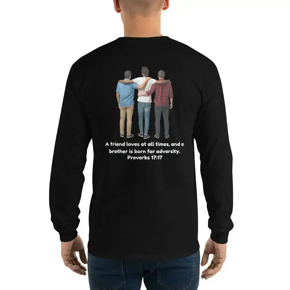 Proverbs 17:17 Trio (v2) Men's Long Sleeve Shirt
