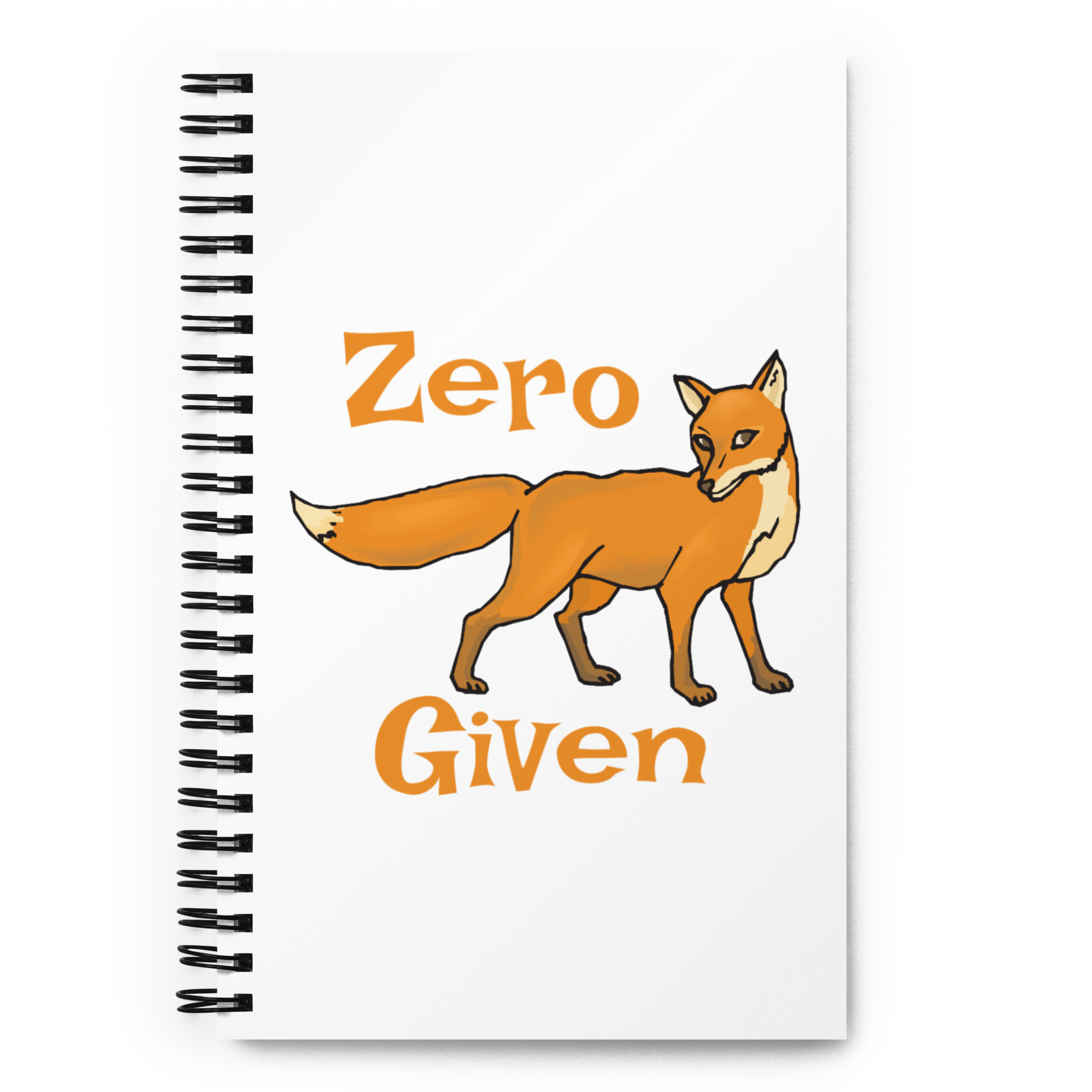 Zero Fox Given Spiral Notebook