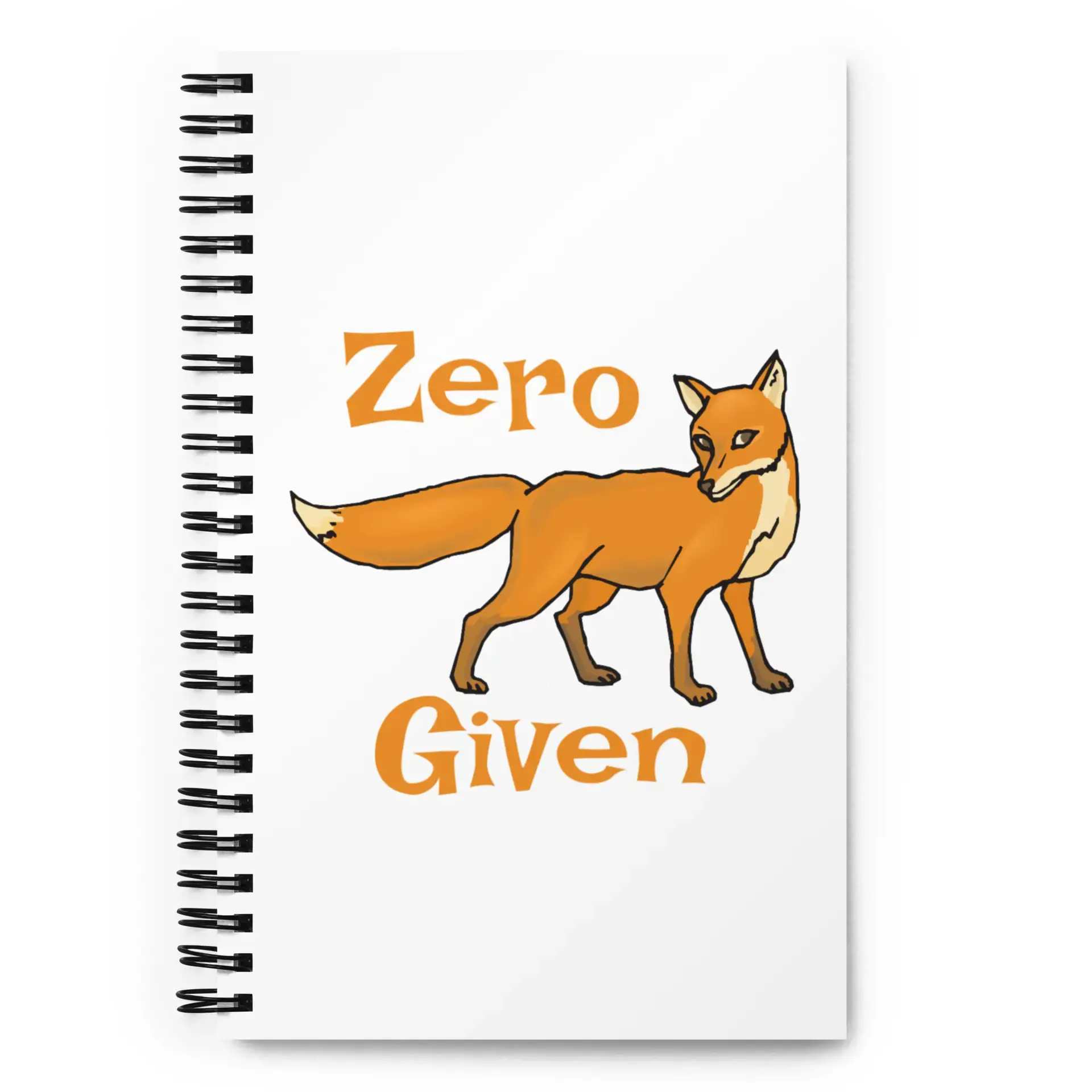 Zero Fox Given Spiral Notebook