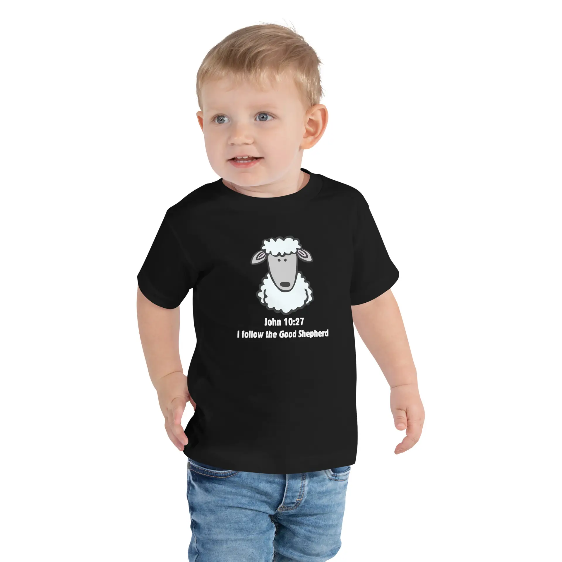 John 10:27 Good Shepherd Toddler Short Sleeve Tee