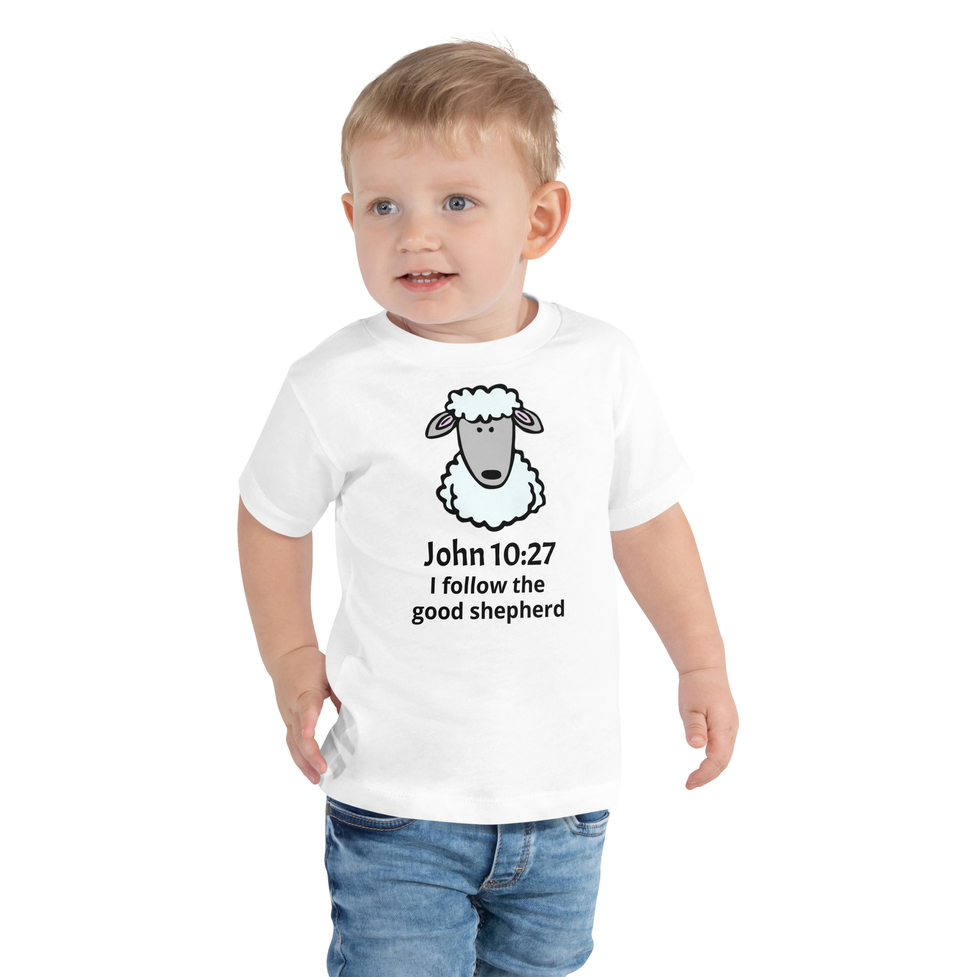 John 10:27 Good Shepherd (v1) Toddler Short Sleeve Tee