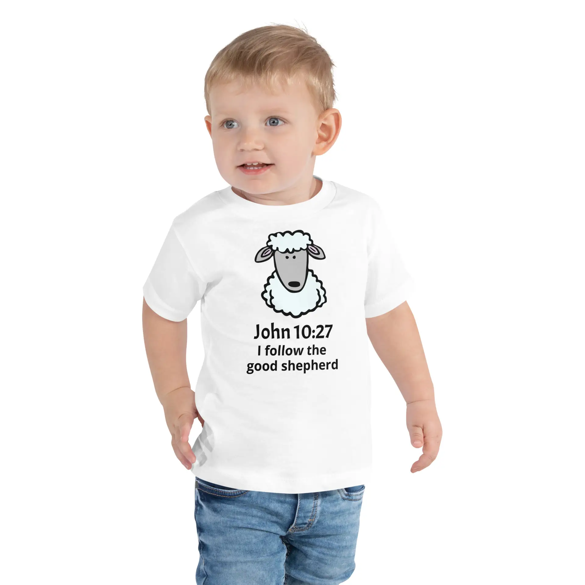 John 10:27 Good Shepherd Toddler Short Sleeve Tee