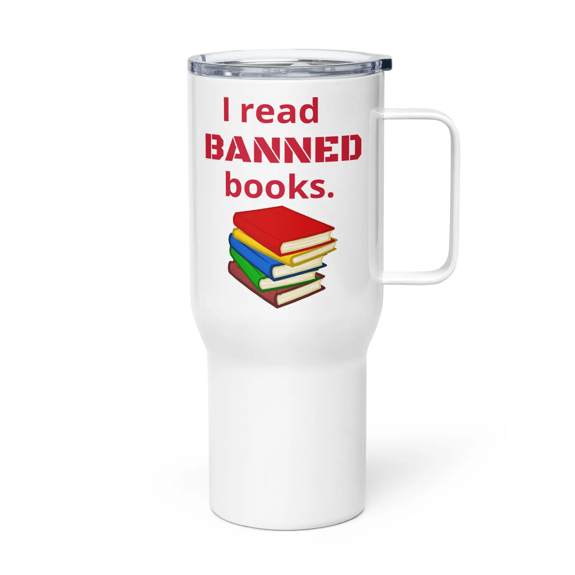 I read banned books Travel mug with a handle