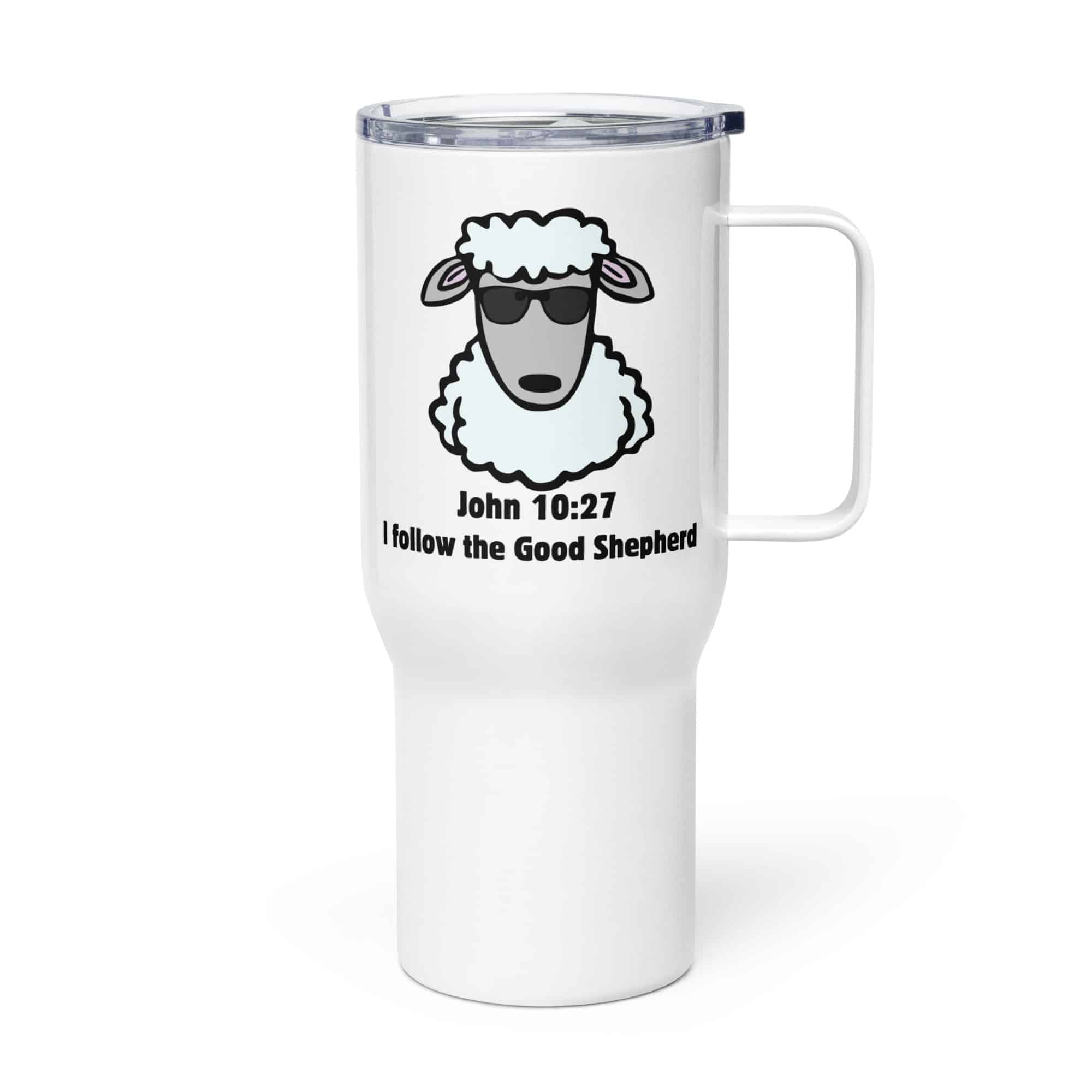 John 10:27 Cool Shepherd Travel mug with a handle