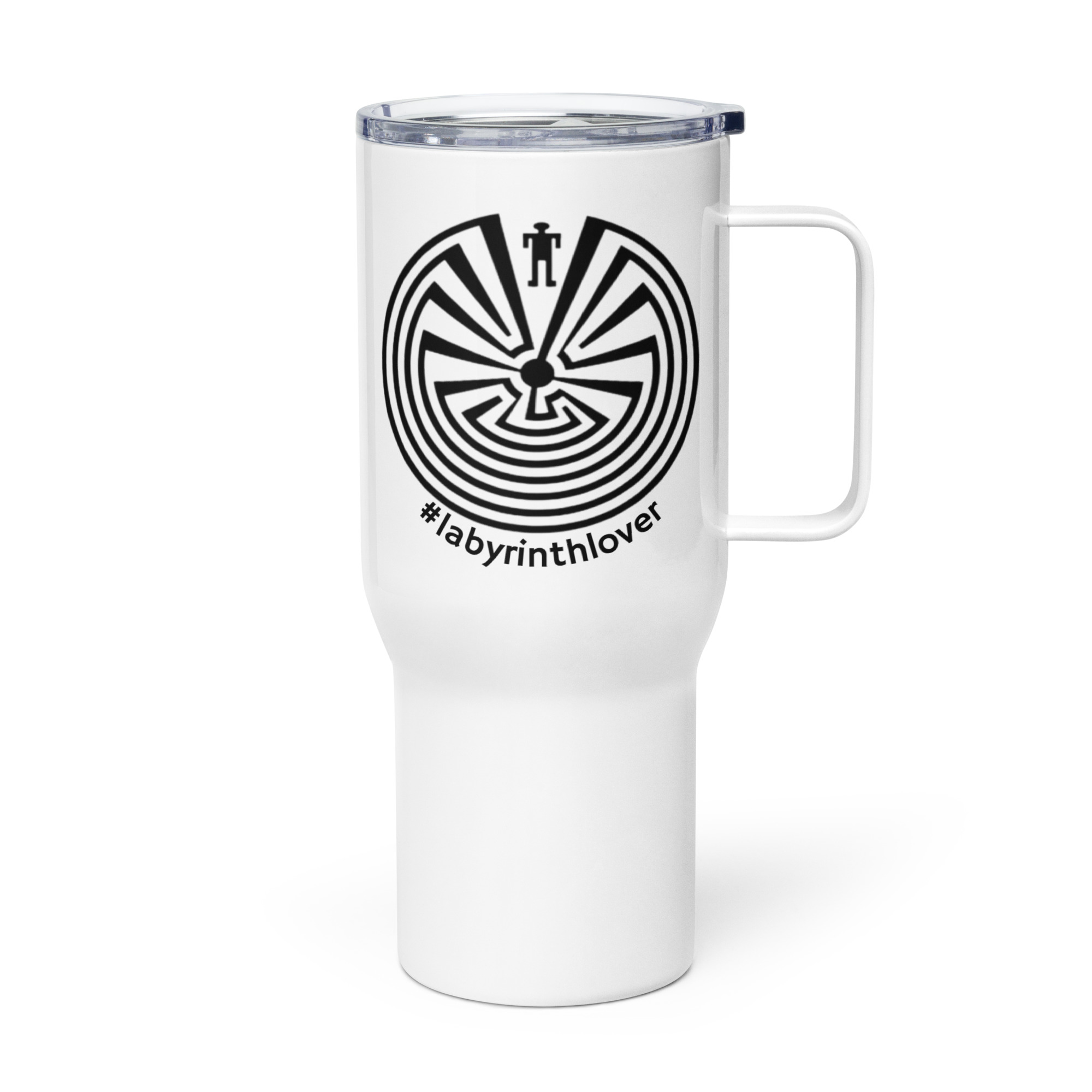 Labyrinth Man in the Maze #labyrinthlover Travel mug with a handle