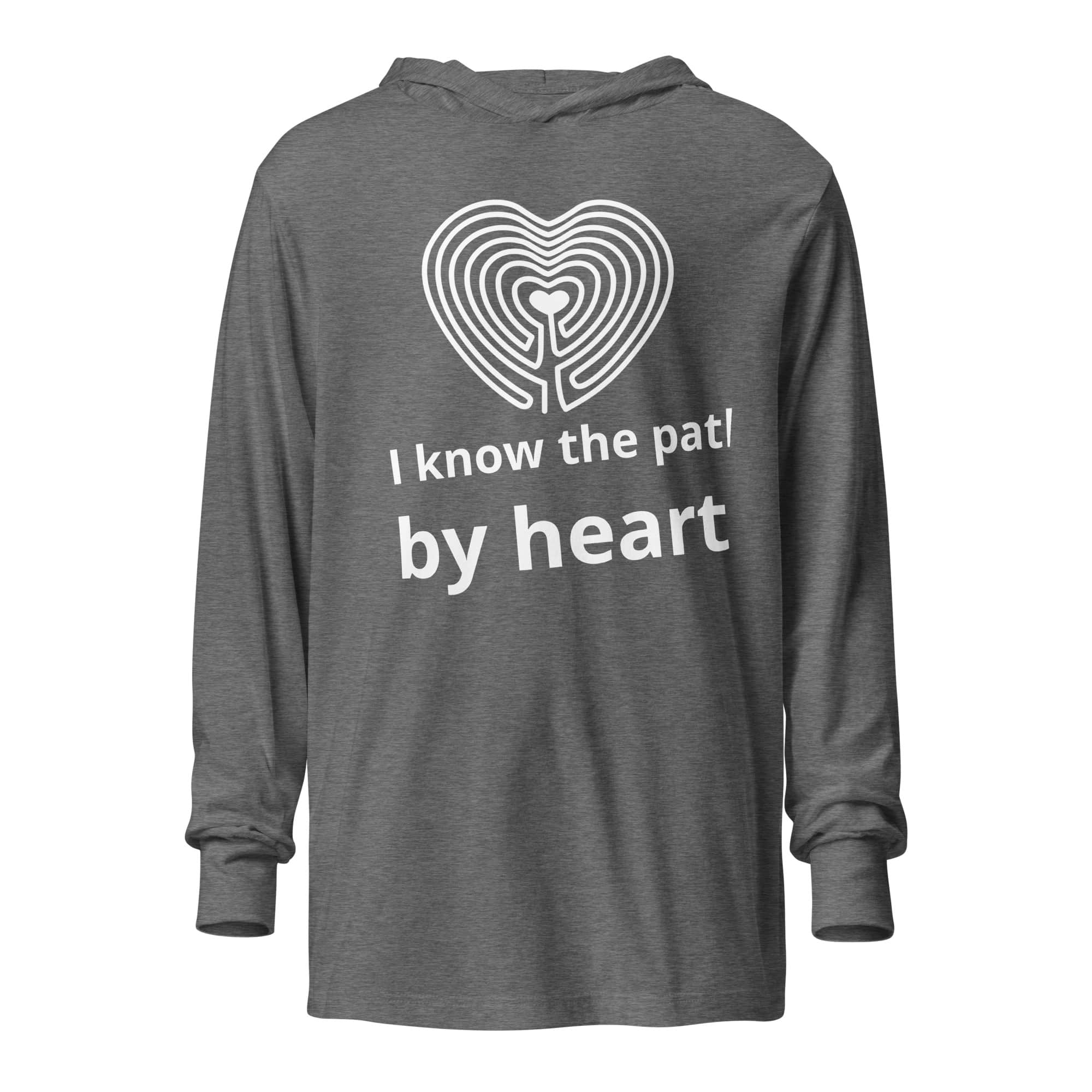 Labyrinth heart labyrinth I know the path by heart Hooded long-sleeve tee