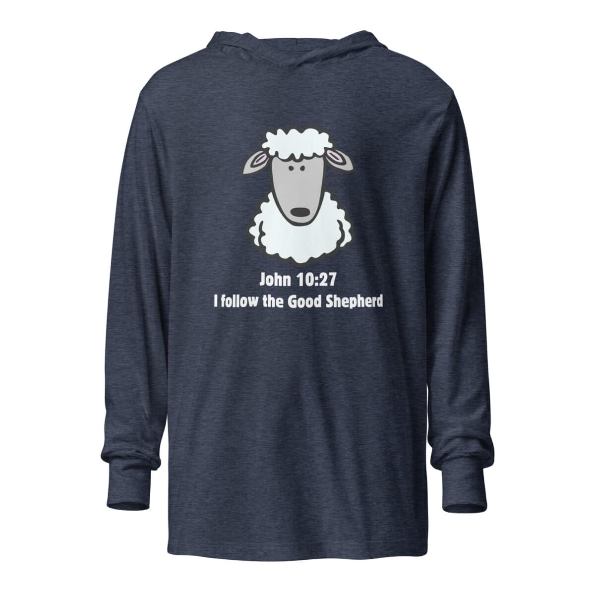 John 10:27 Good Shepherd Hooded long-sleeve tee