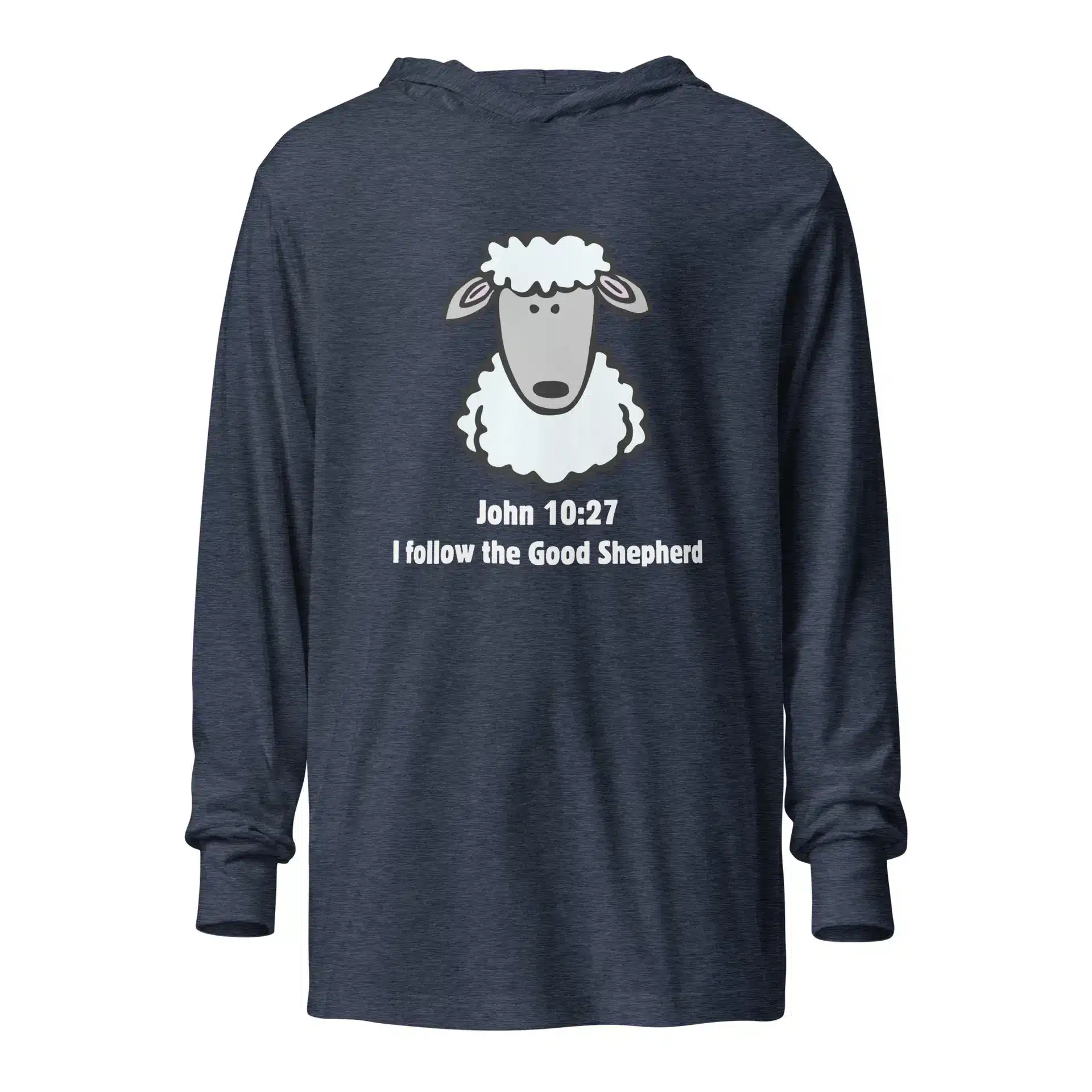John 10:27 Good Shepherd Hooded long-sleeve tee