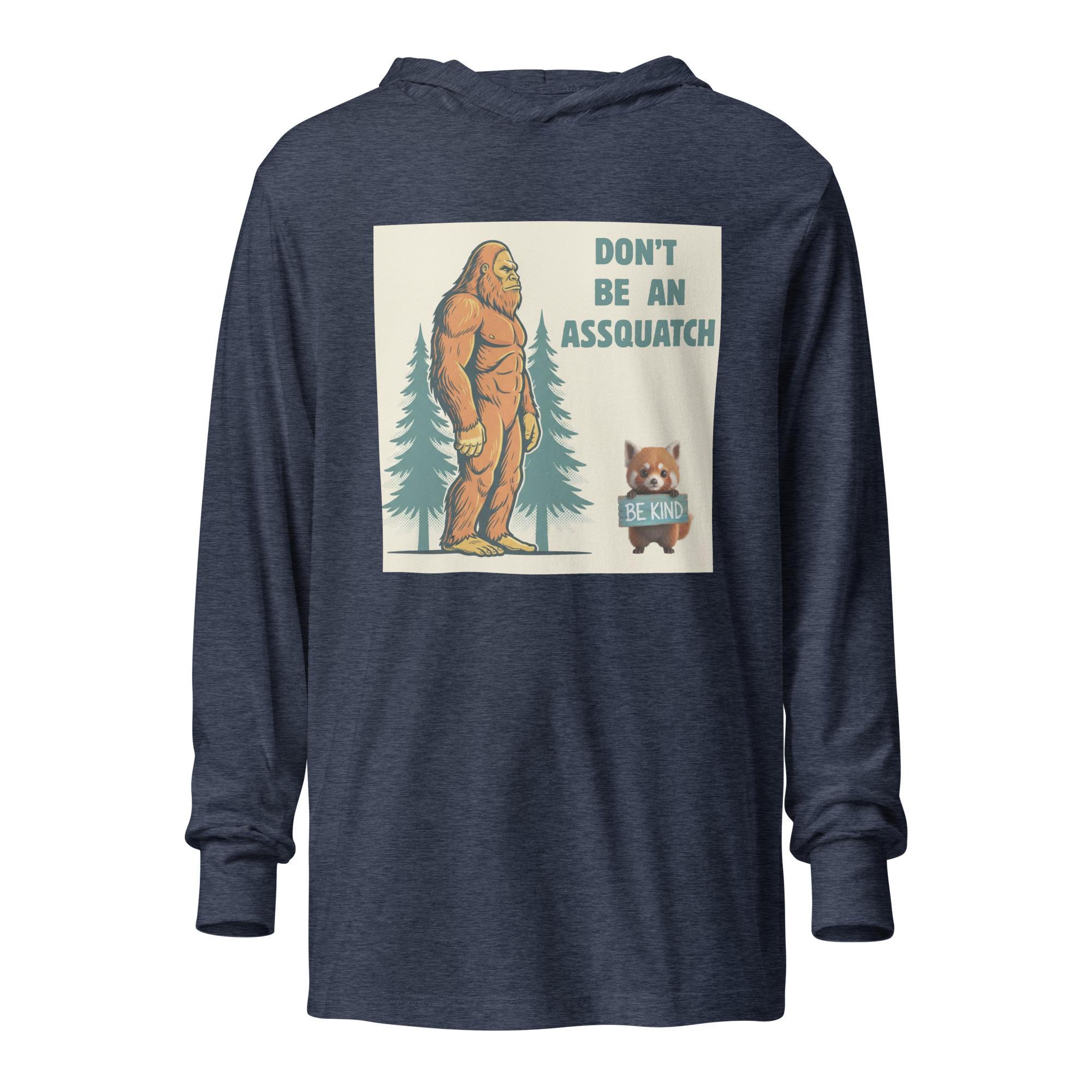 Sasquatch, Assquatch (v2) Hooded Long-Sleeve Tee