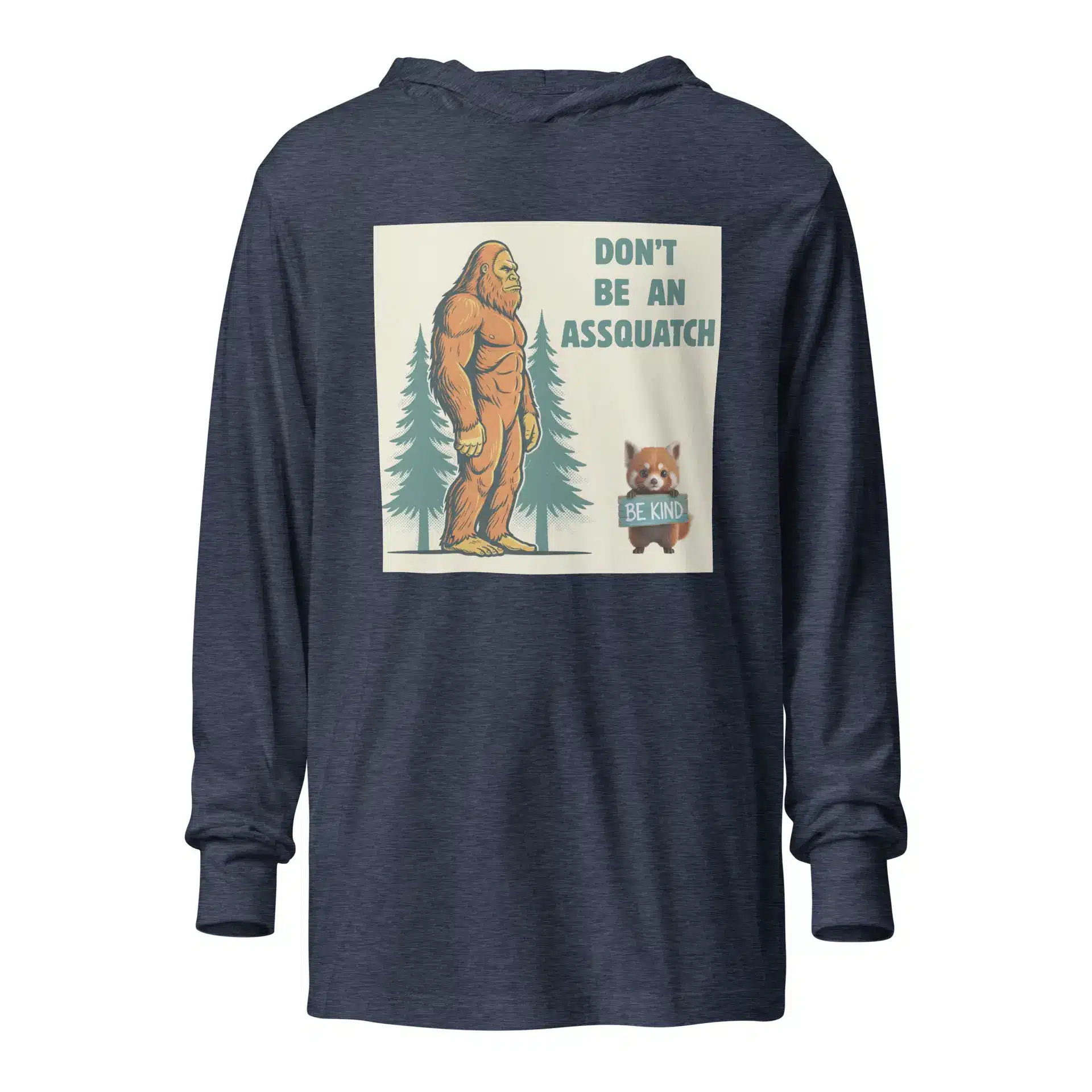 Sasquatch, Assquatch (v2) Hooded long-sleeve tee