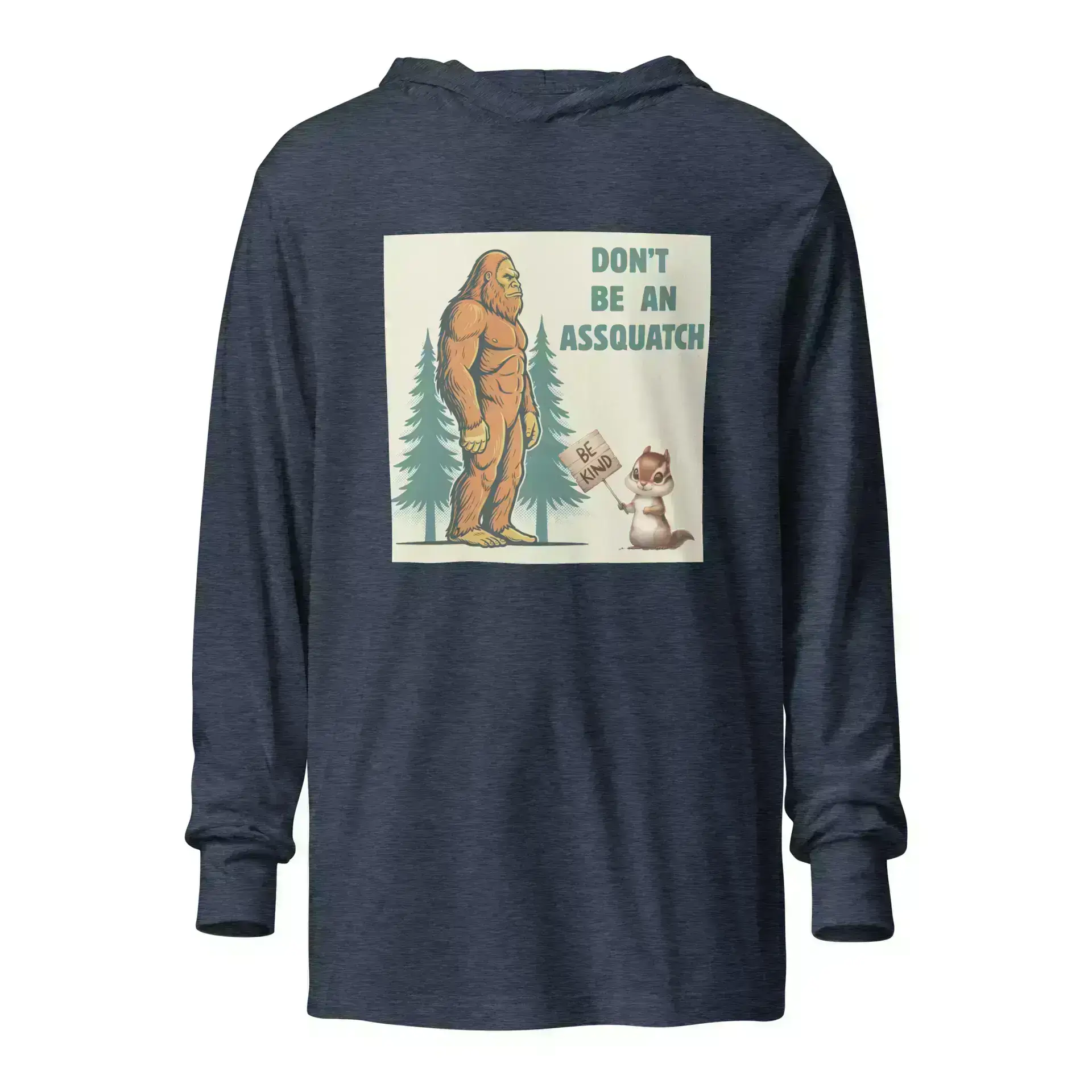 Sasquatch, Assquatch (v1) Hooded long-sleeve tee