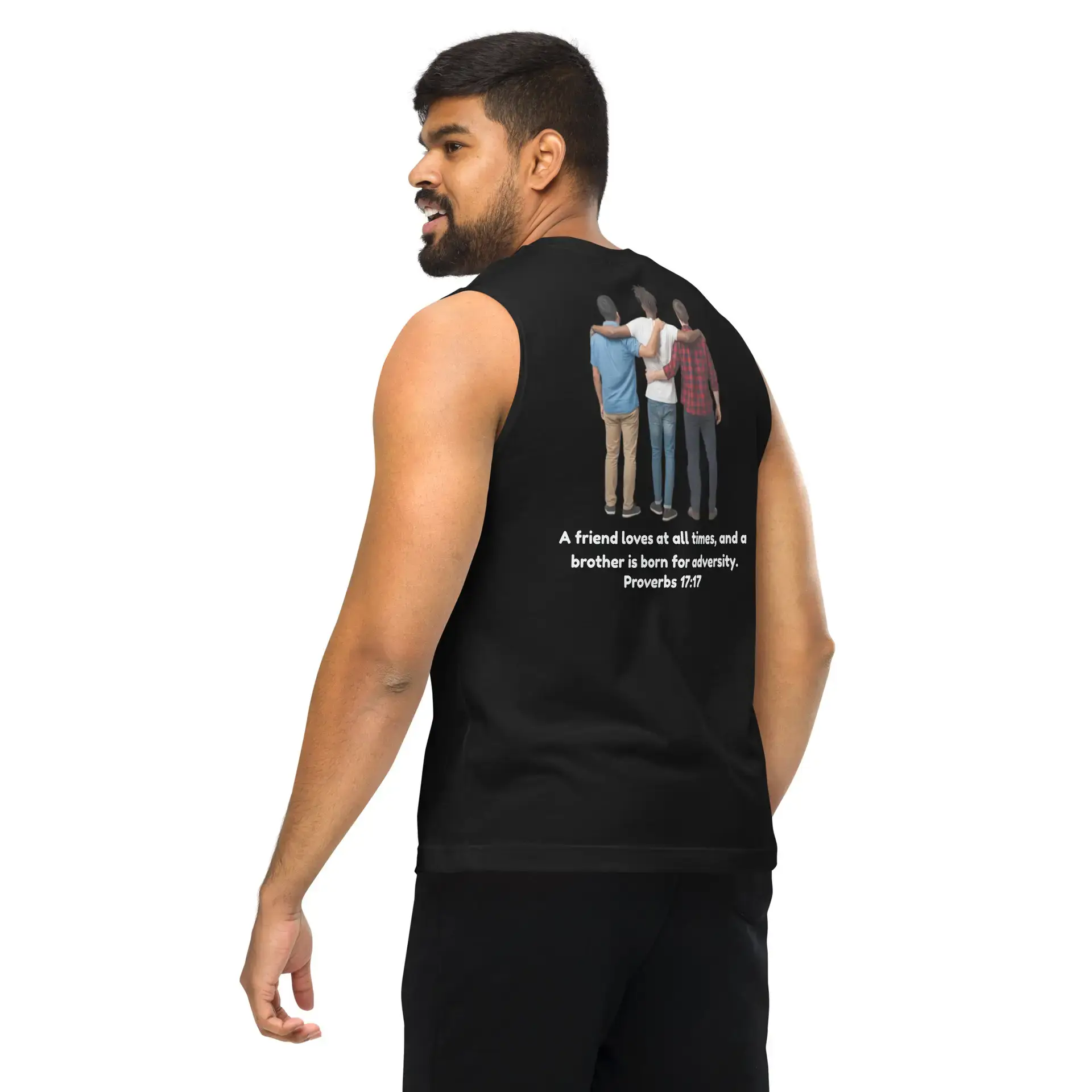 Proverbs 17:17 Trio (v2) Muscle Shirt