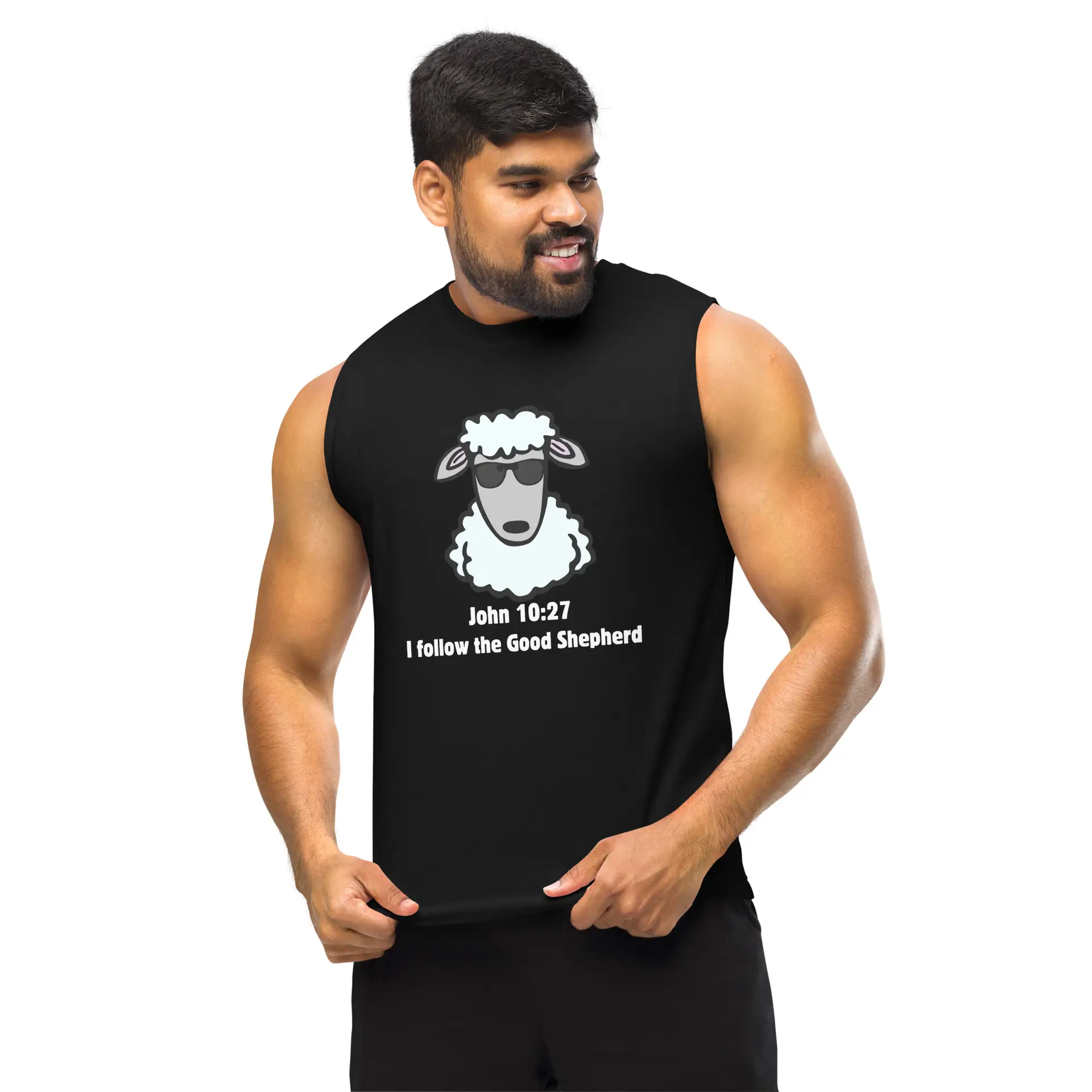 John 10:27 Cool Shepherd Muscle Shirt