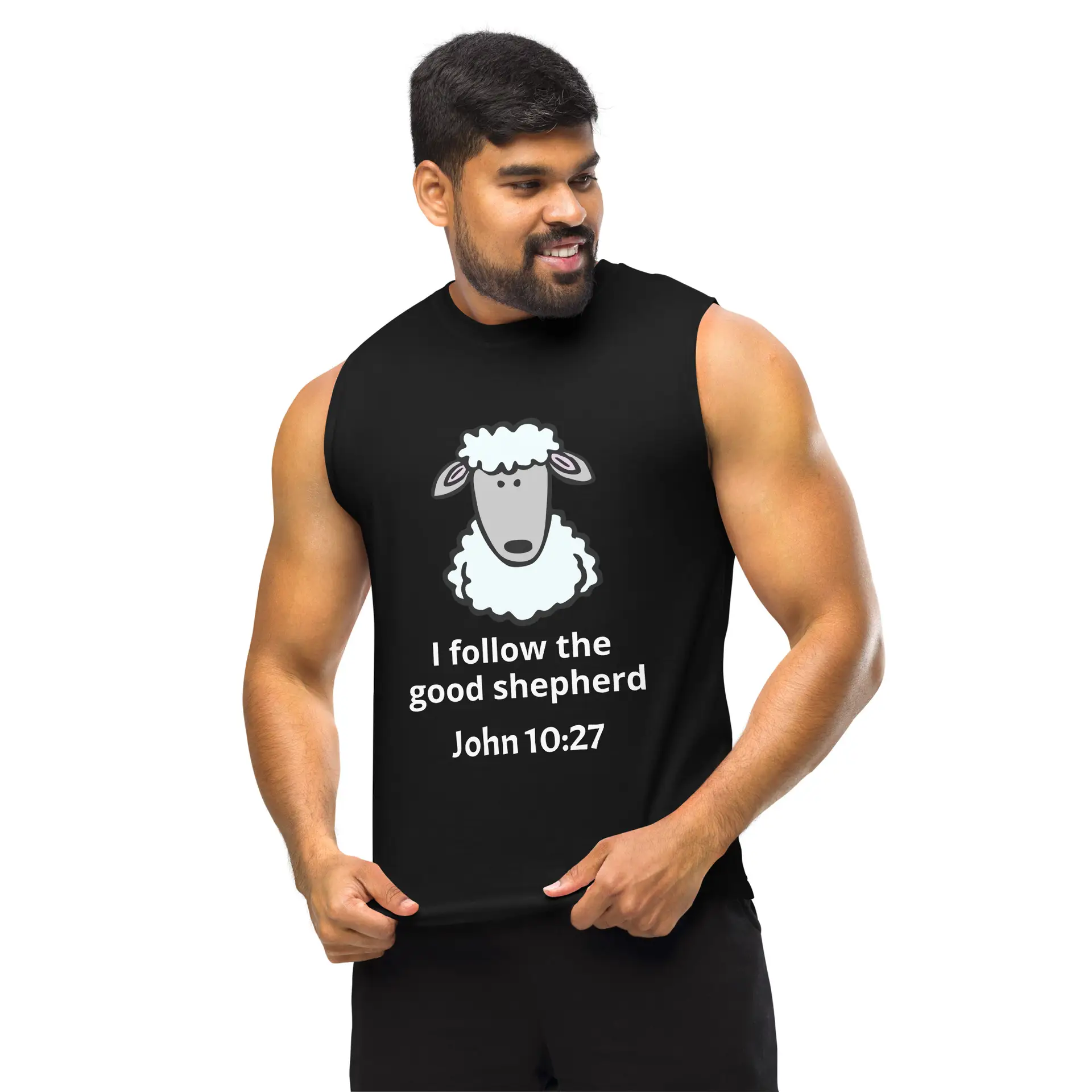 John 10:27 Good Shepherd Muscle Shirt