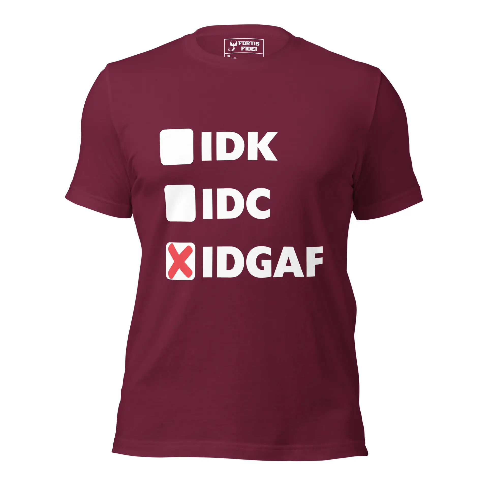 unisex-staple-t-shirt-maroon-front-6968999a2f6cc.jpg