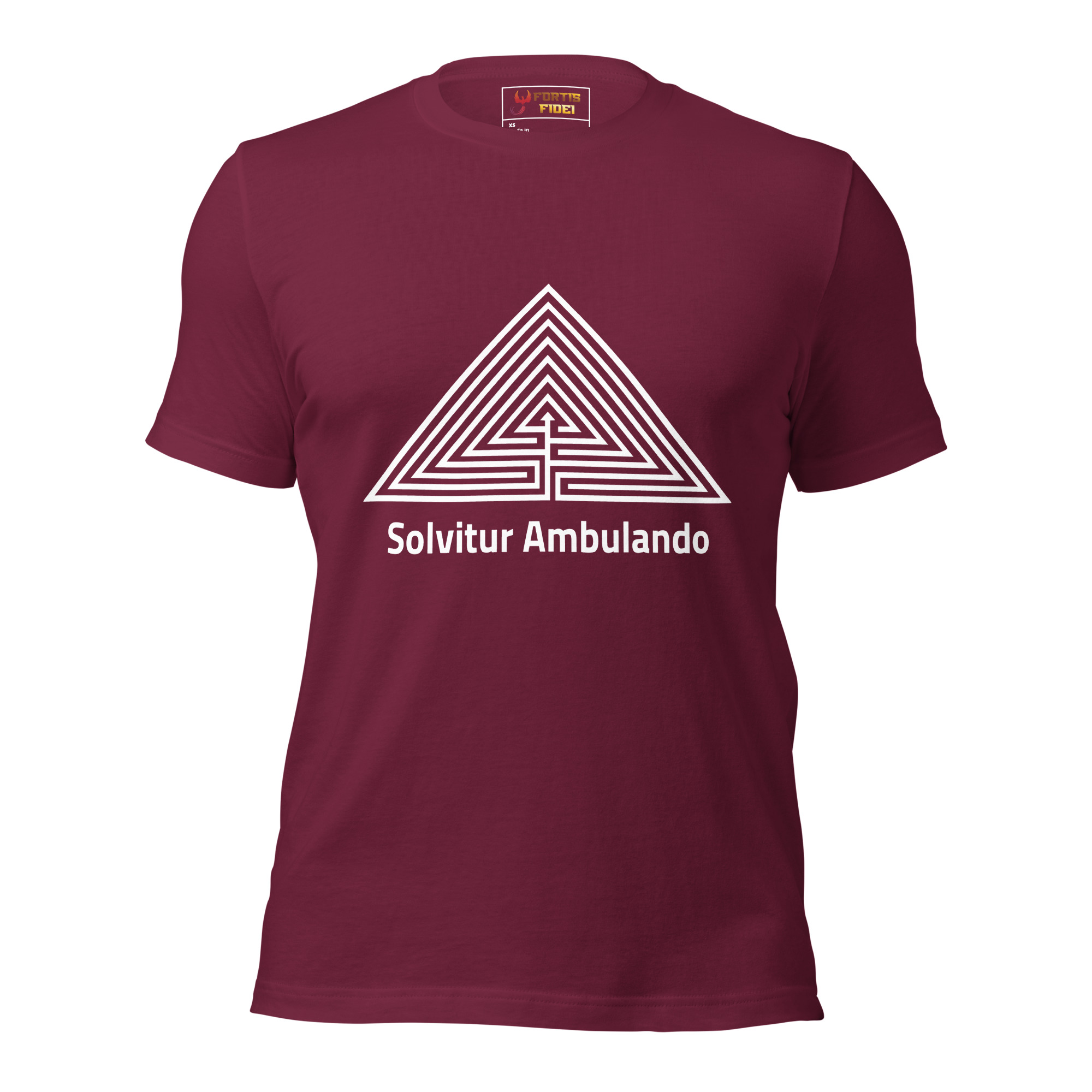 Labyrinth Triangle Solvitur Ambulando Unisex t-shirt