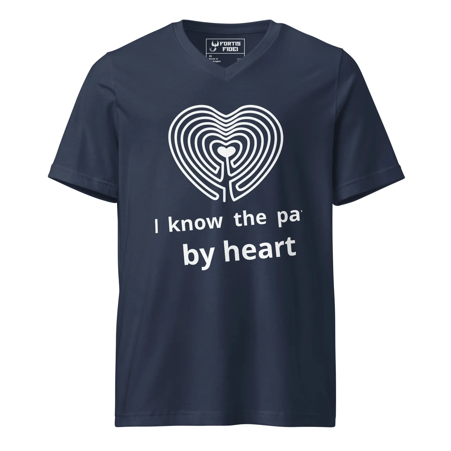 Labyrinth heart labyrinth I know the path by heart Unisex Short Sleeve V-Neck T-Shirt