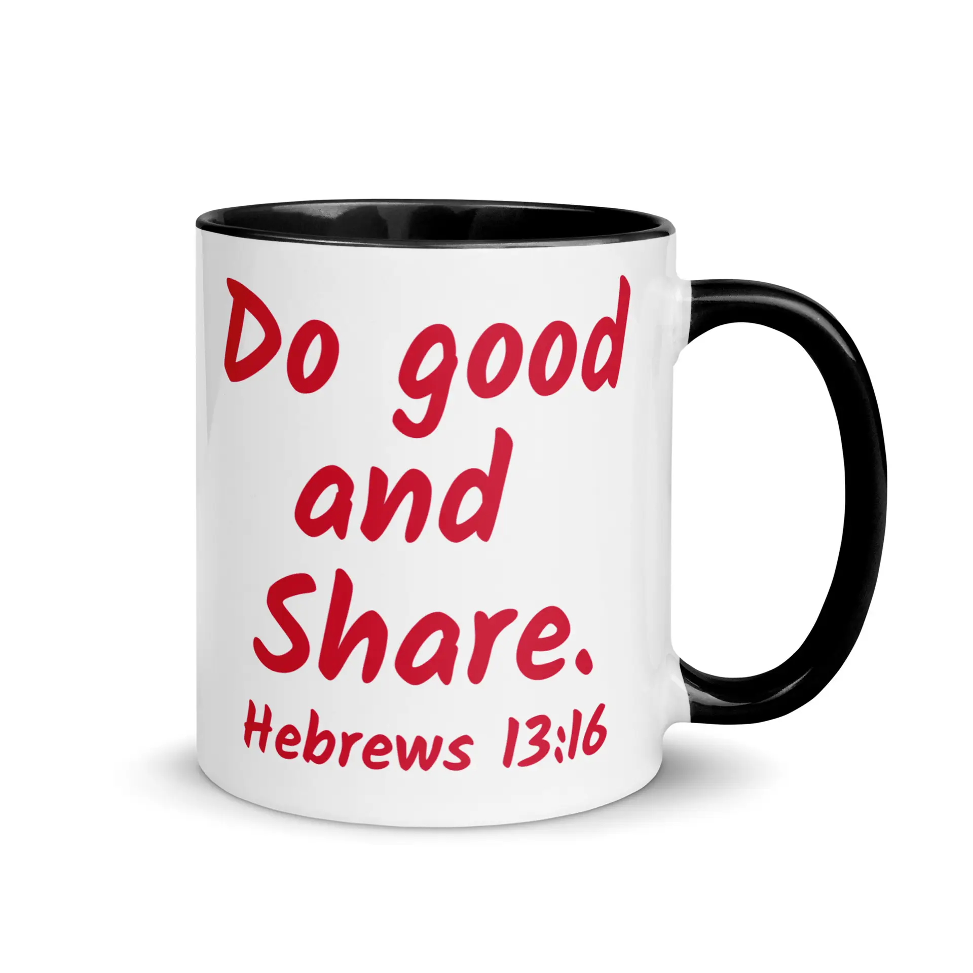 Hebrews 13-16 Do Good Share Mug with Color Inside
