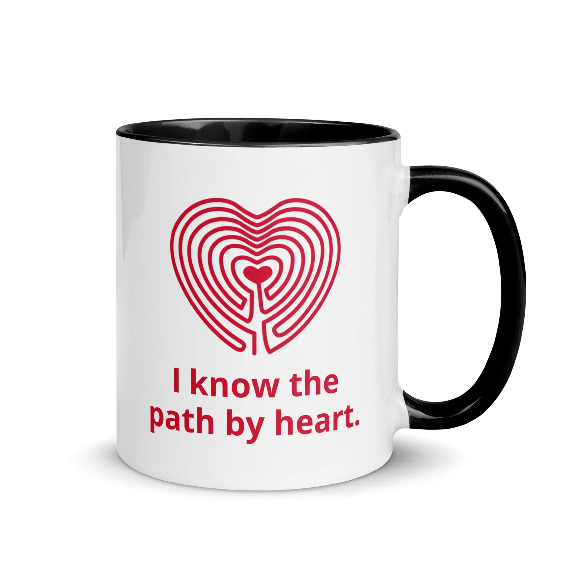 Labyrinth heart labyrinth I know the path by heart Mug with Color Inside