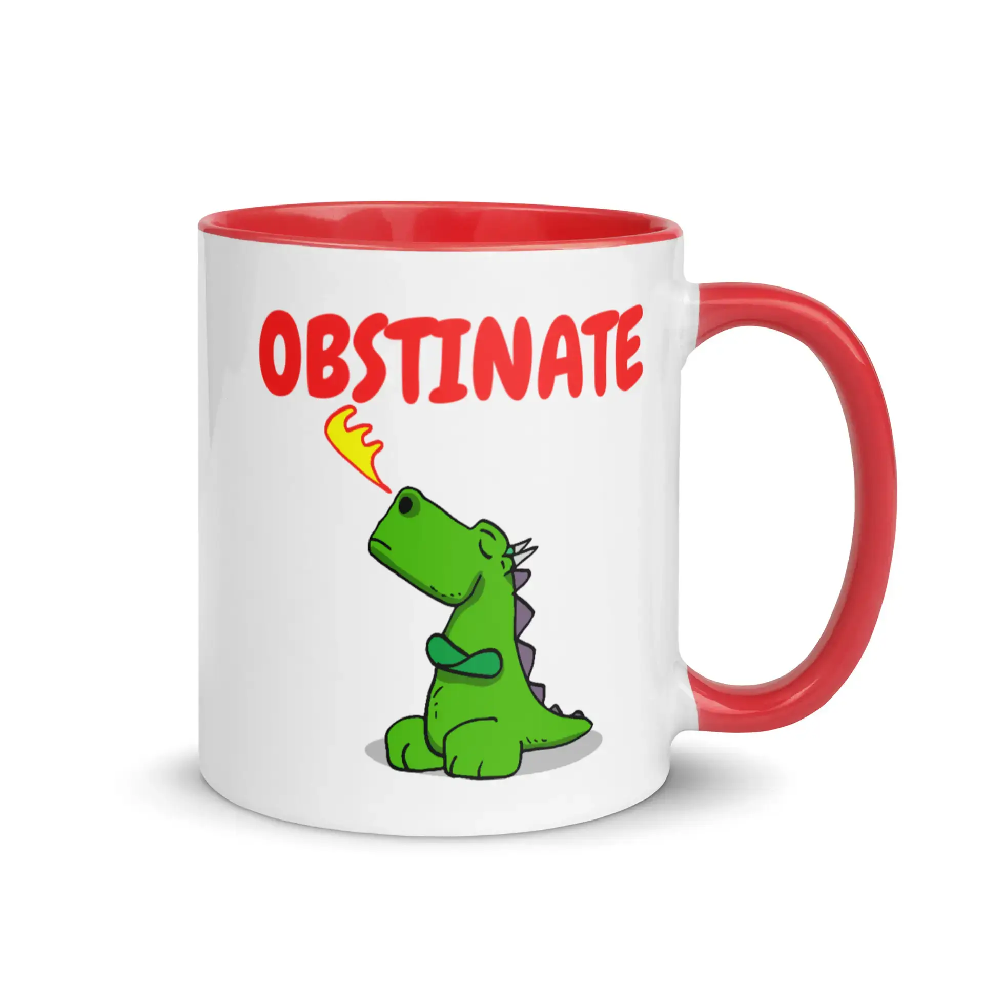 Obstinate Dragon Mug With Color Inside
