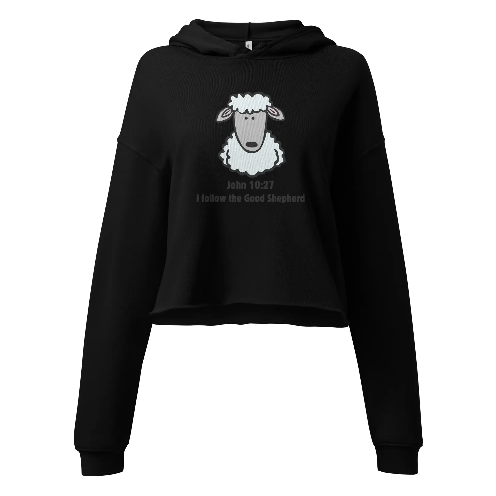 John 10:27 Good Shepherd Crop Hoodie