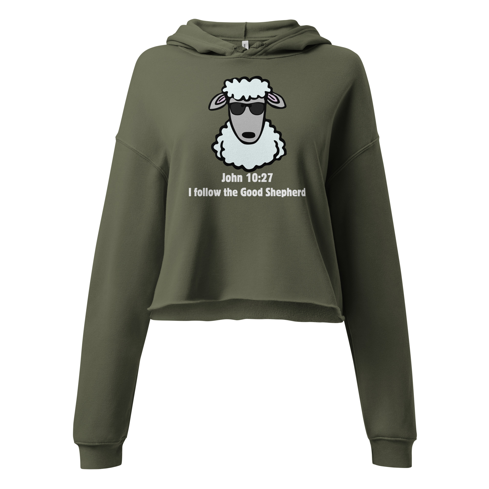 John 10:27 Cool Shepherd Crop Hoodie