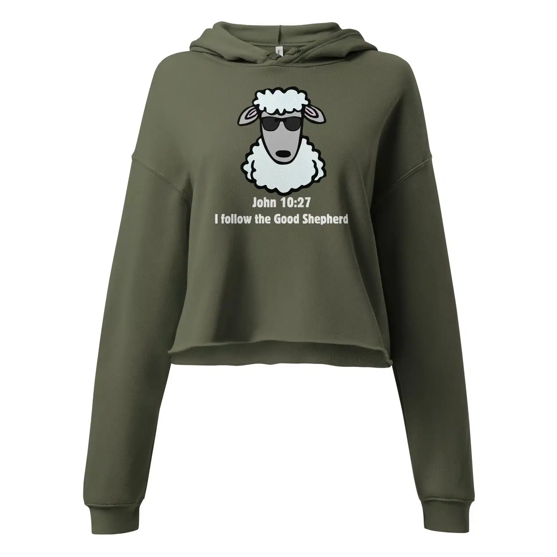 John 10:27 Cool Shepherd Crop Hoodie