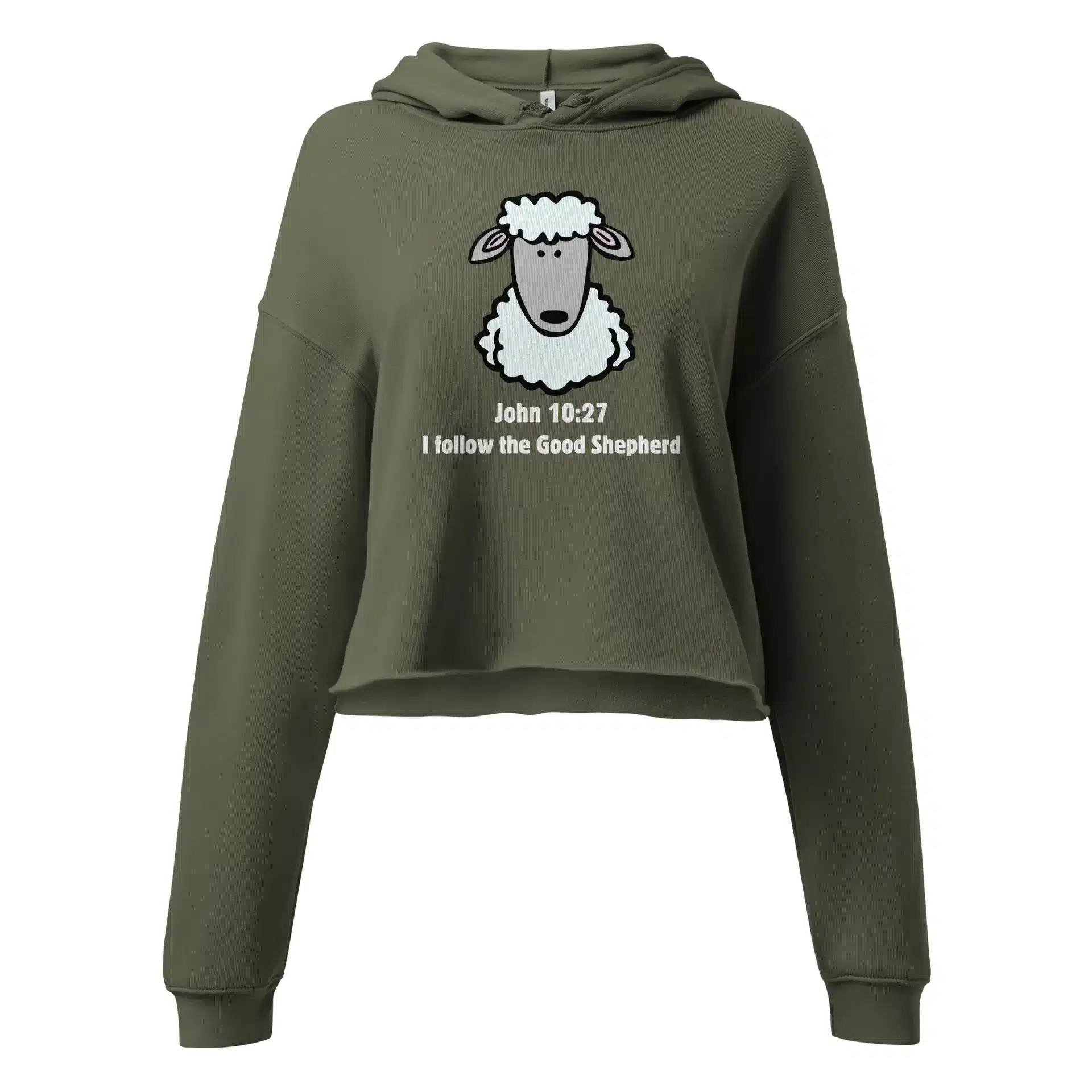 John 10:27 Good Shepherd Crop Hoodie