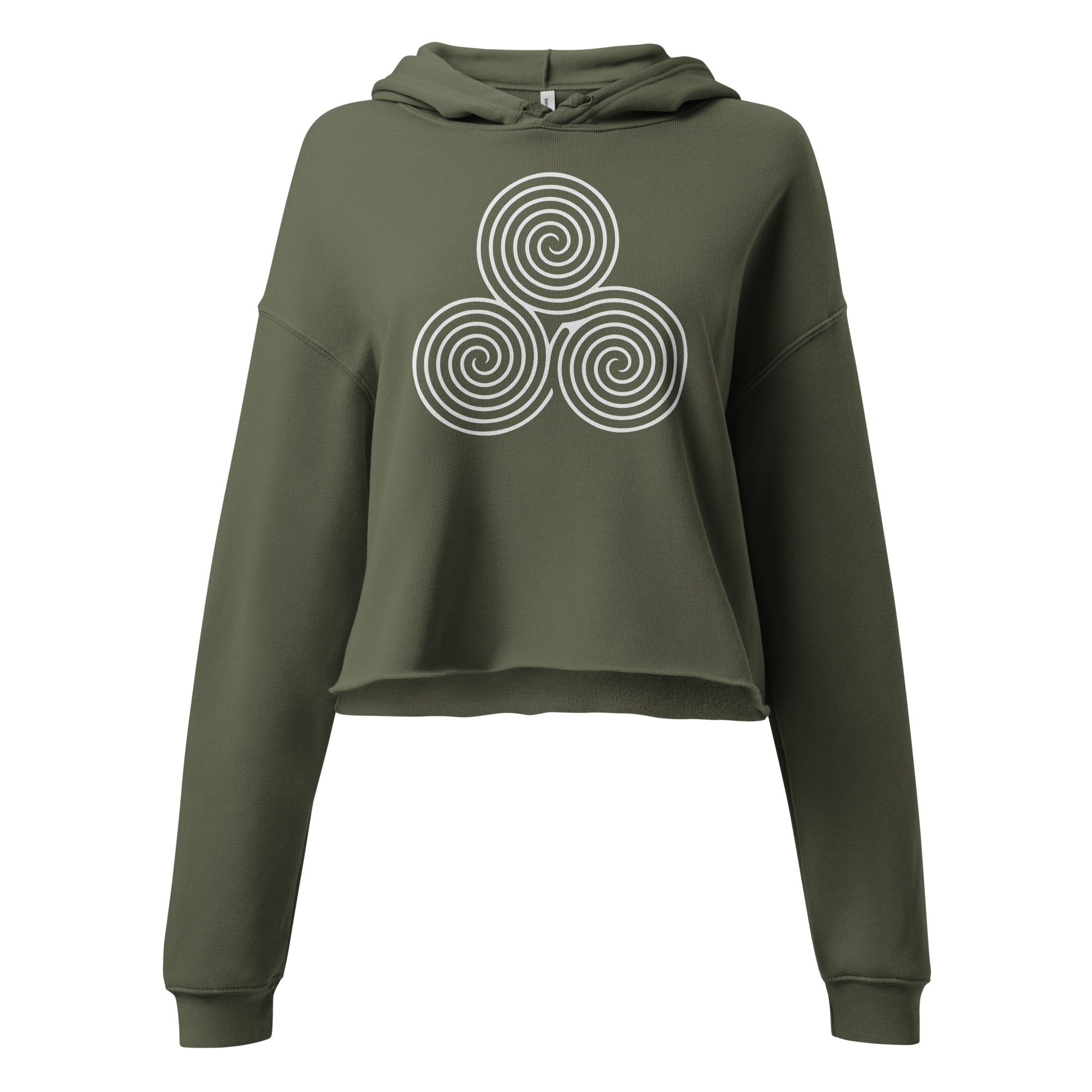 Labyrinth Triple Spiral Crop Hoodie