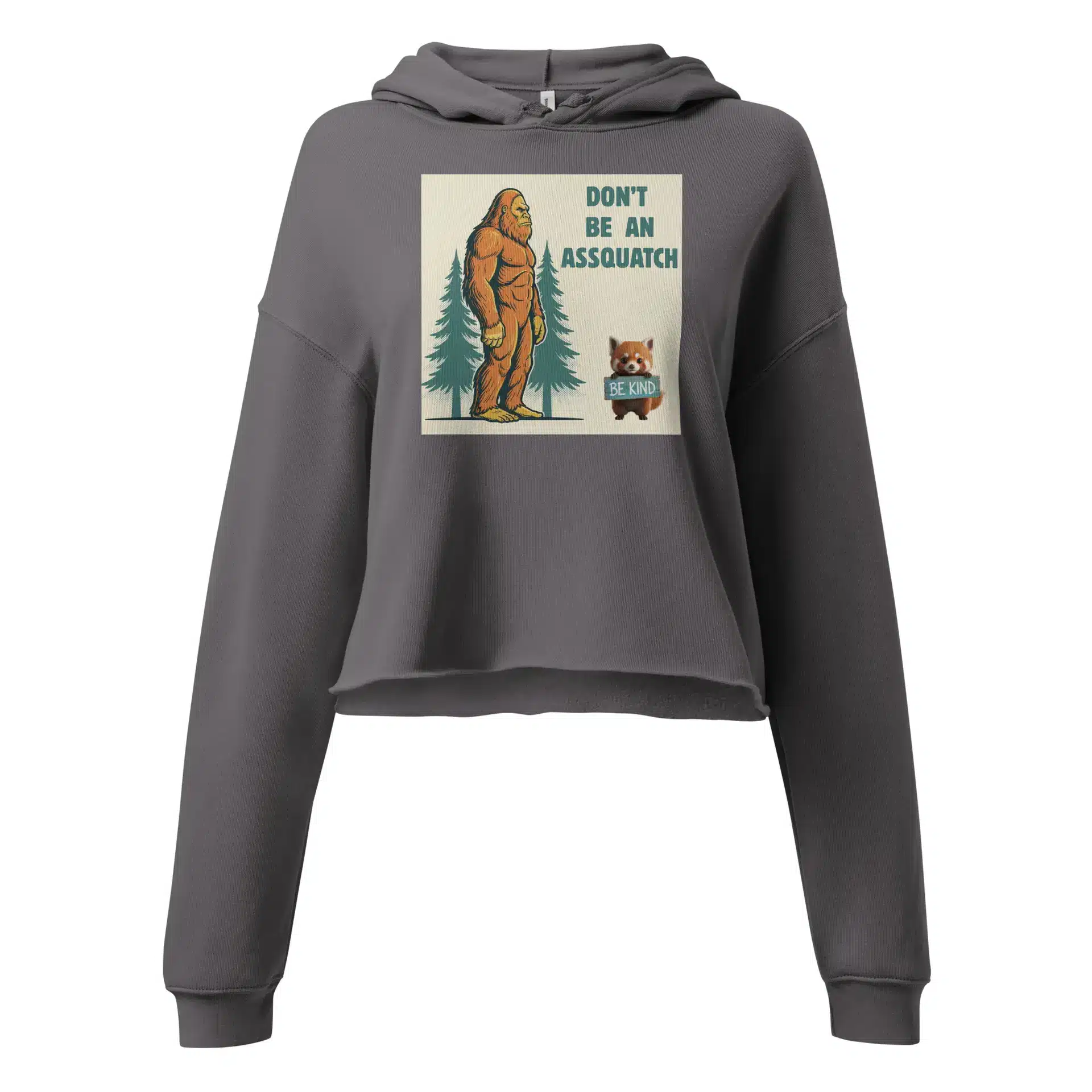 Sasquatch, Assquatch (v2) Crop Hoodie