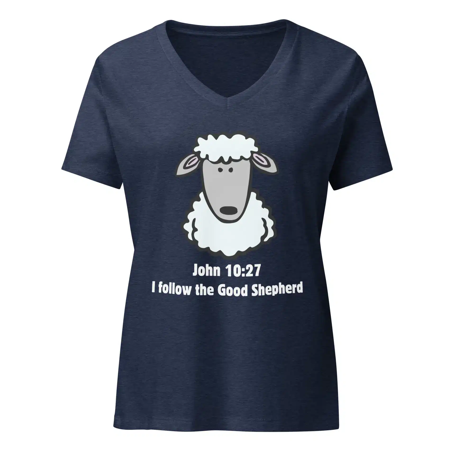 John 10:27 Good Shepherd Women’s relaxed v-neck t-shirt