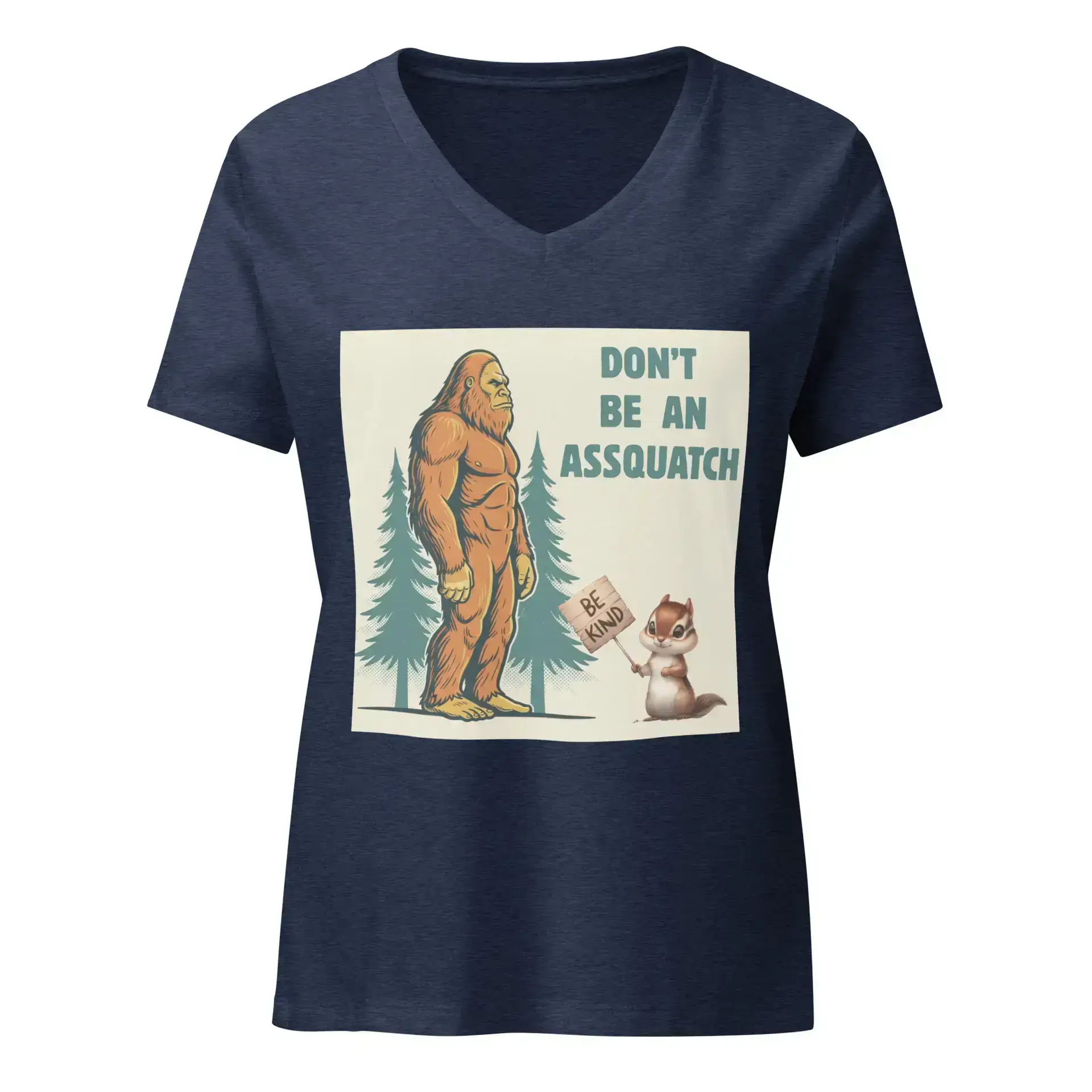 Sasquatch, Assquatch (v1) Women’s relaxed v-neck t-shirt