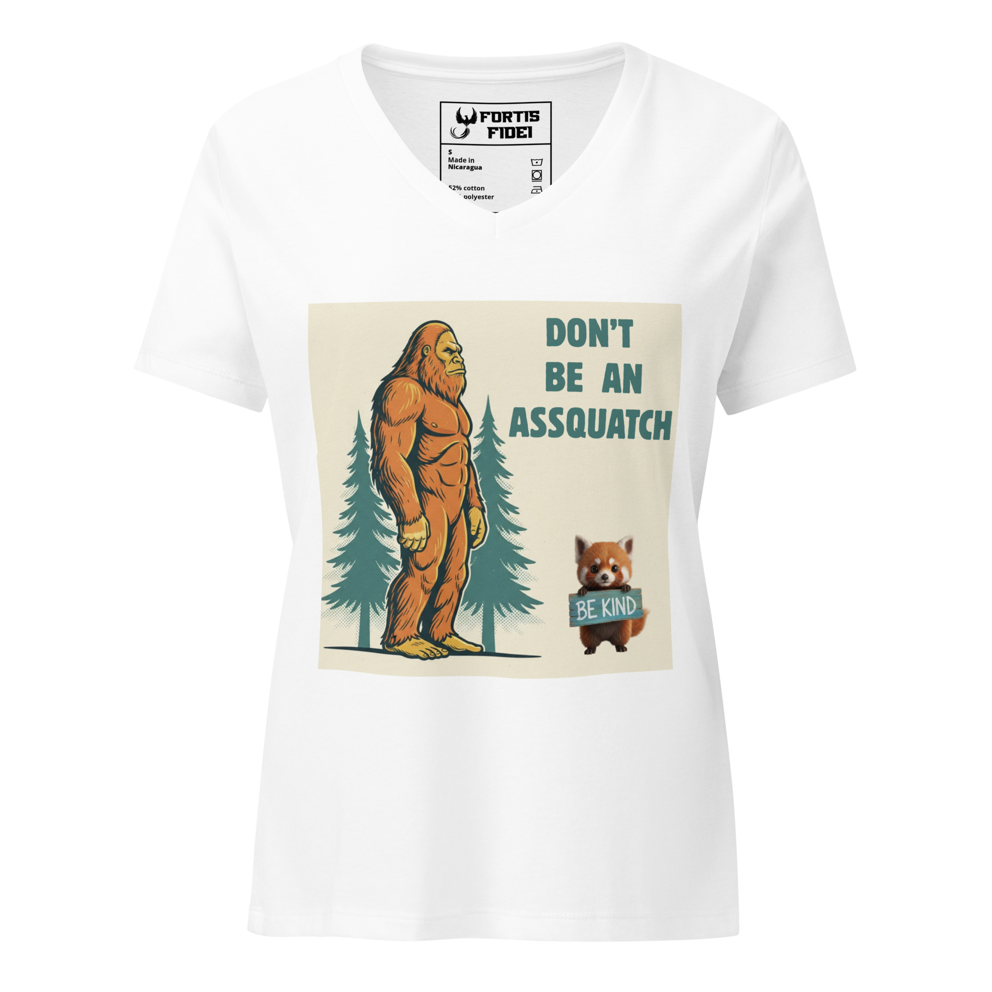 Sasquatch, Assquatch (v2) Women's Relaxed V-Neck T-Shirt