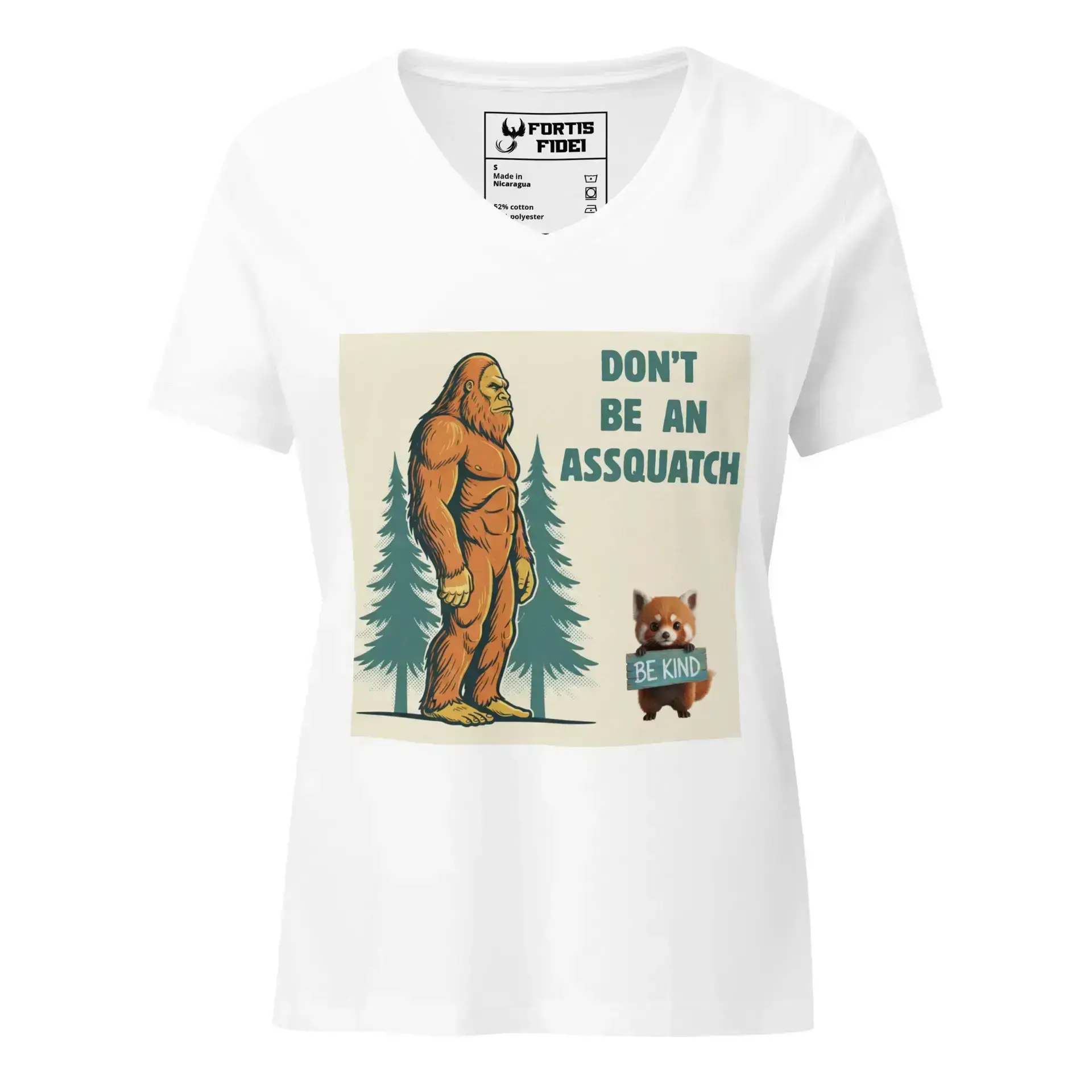 Sasquatch, Assquatch (v2) Women’s relaxed v-neck t-shirt