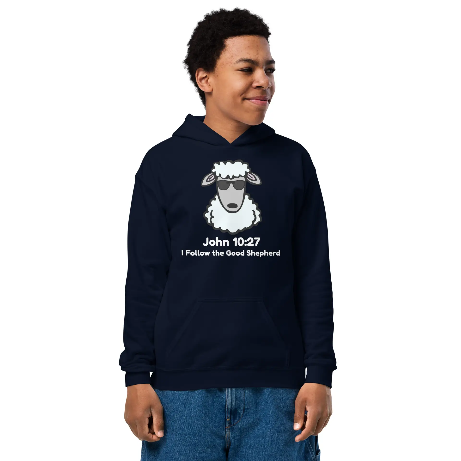 John 10:27 Cool Shepherd Youth heavy blend hoodie