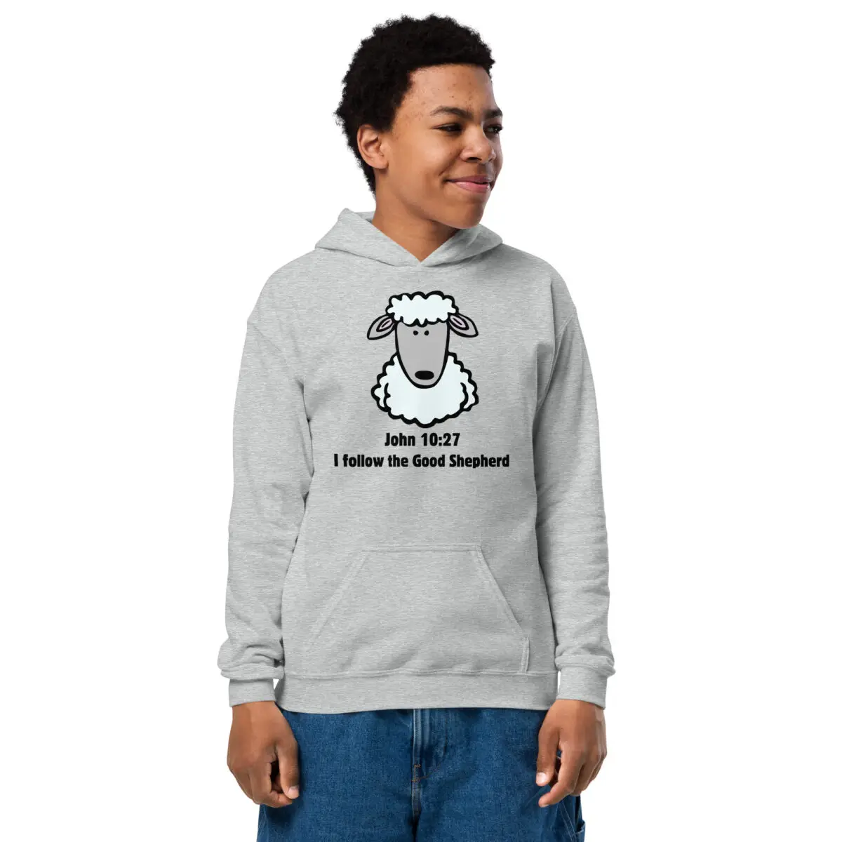 John 10:27 Good Shepherd (v1) Youth heavy blend hoodie