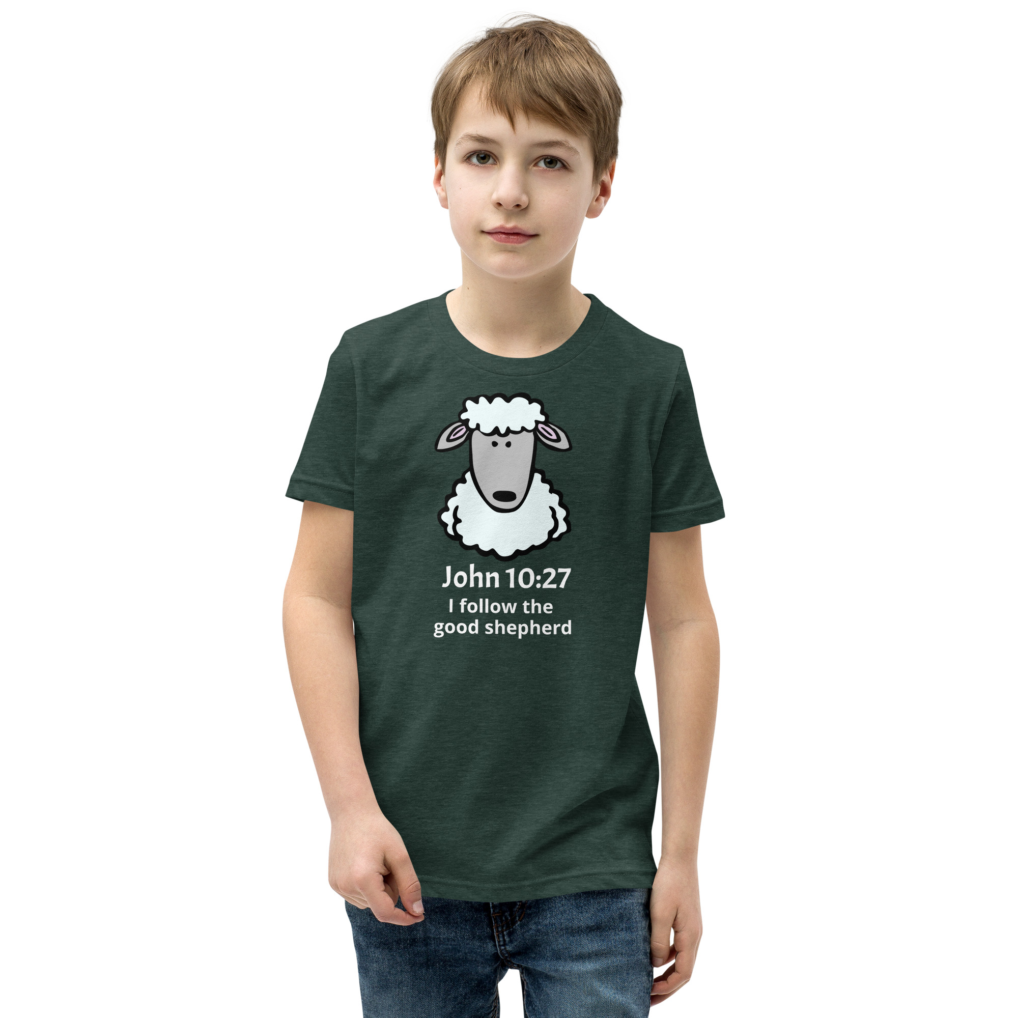 youth-staple-tee-heather-forest-front-6969e36e6eff6.jpg