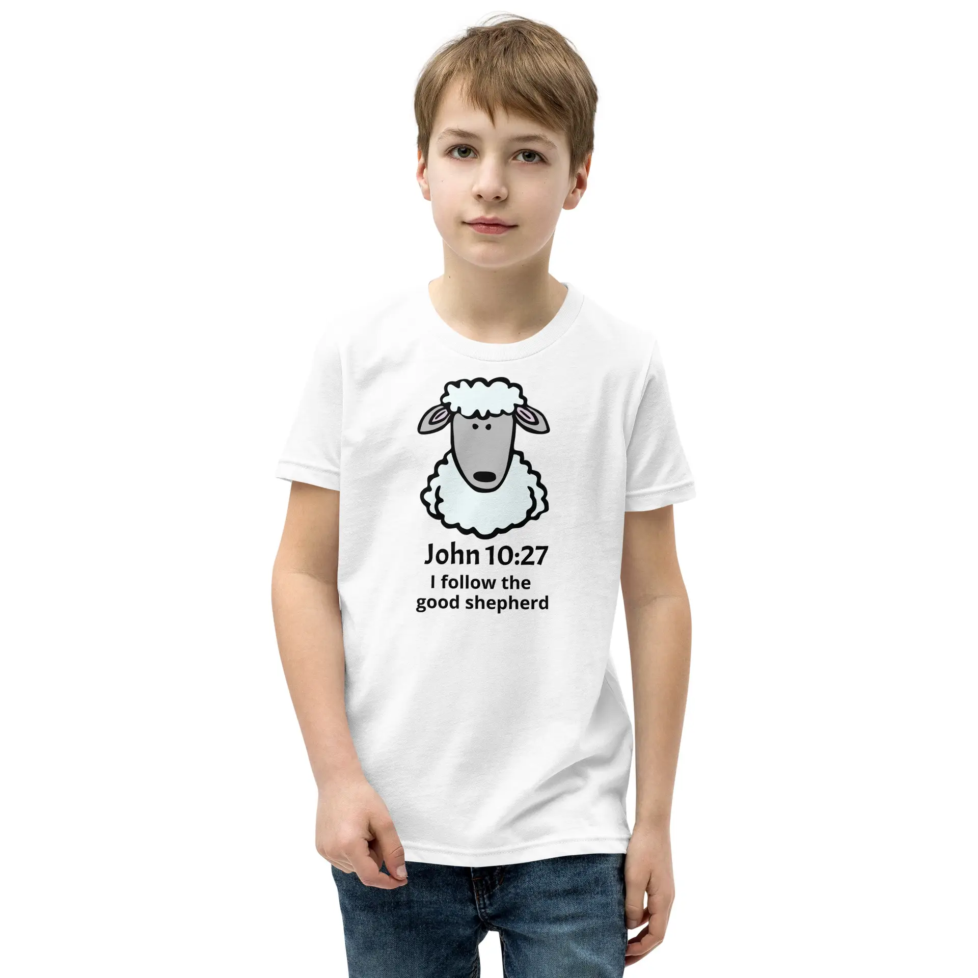 John 10:27 Good Shepherd Youth Short Sleeve T-Shirt