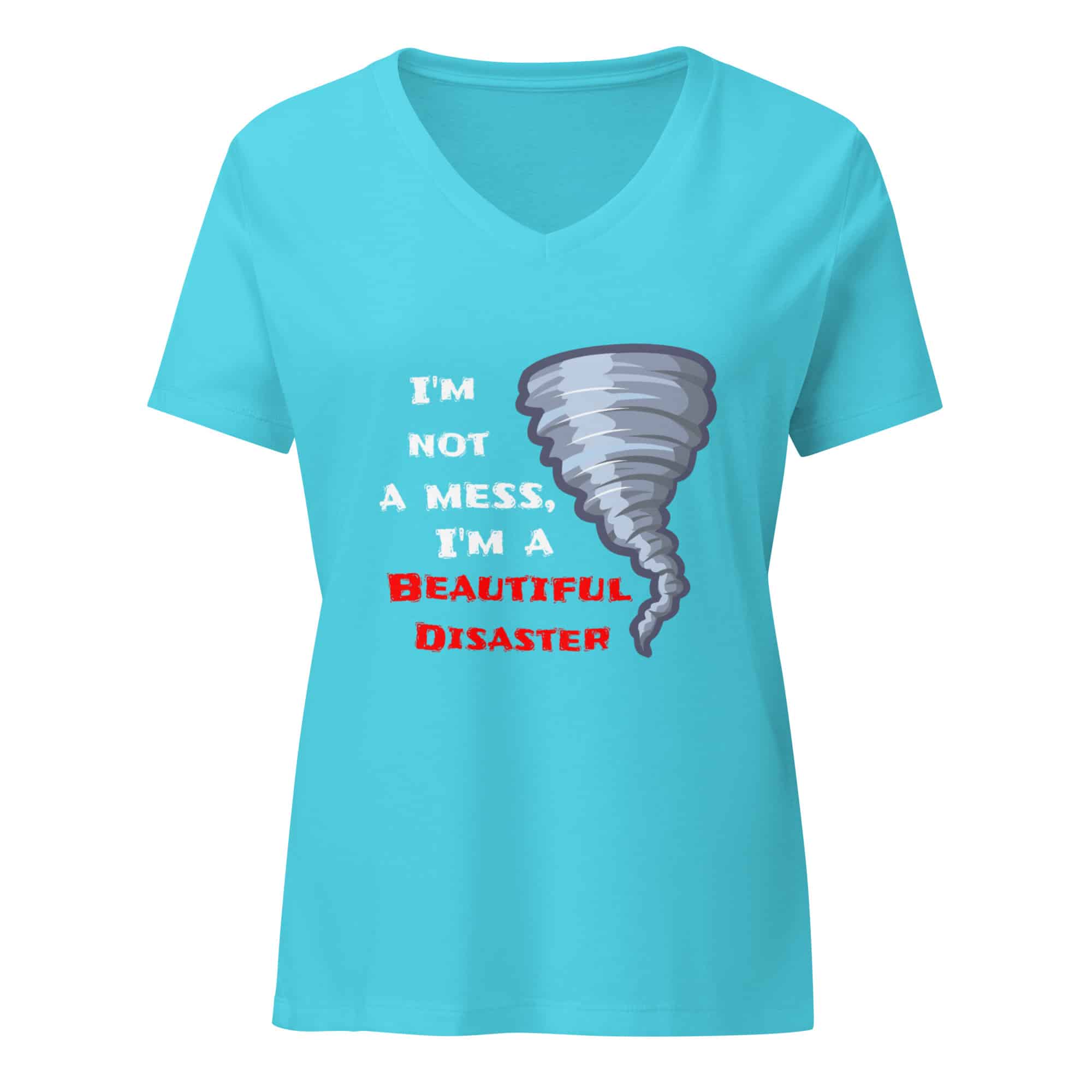 Beautiful Disaster Women’s relaxed v-neck t-shirt