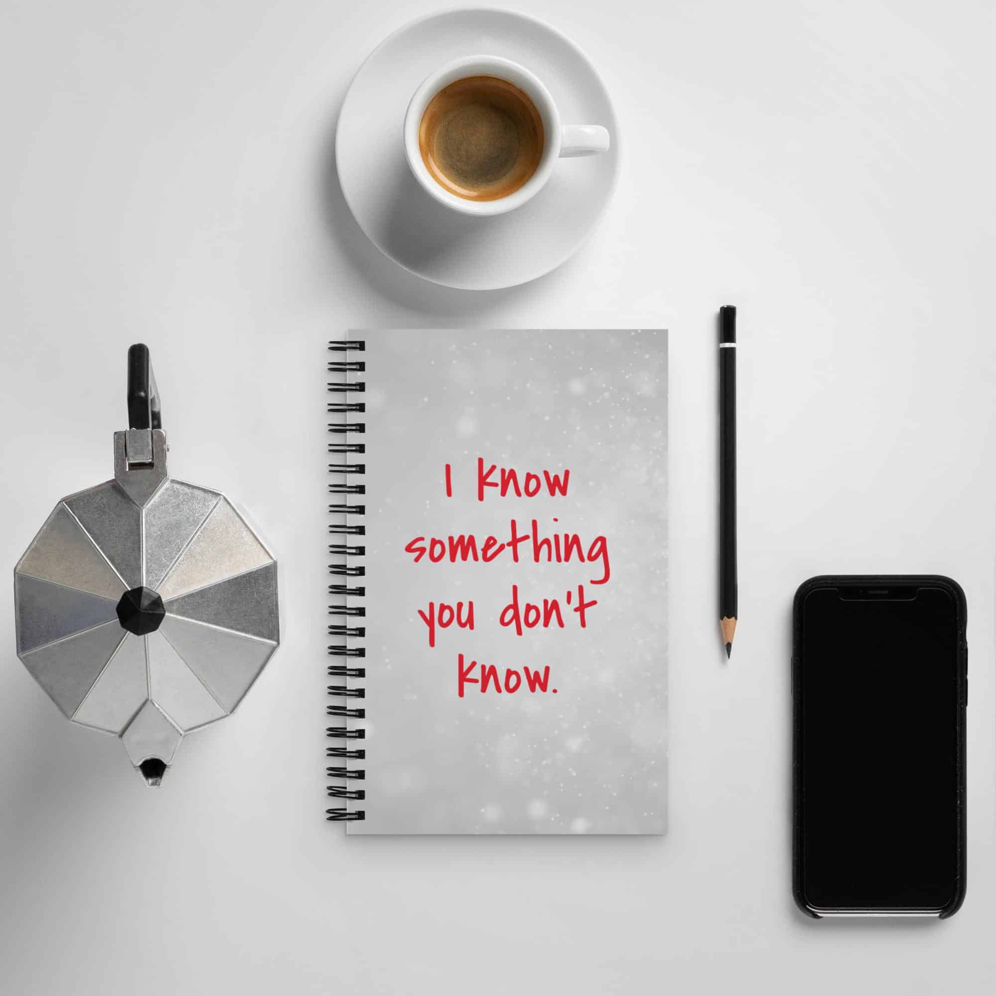 I Know Something You Don't Know Spiral notebook