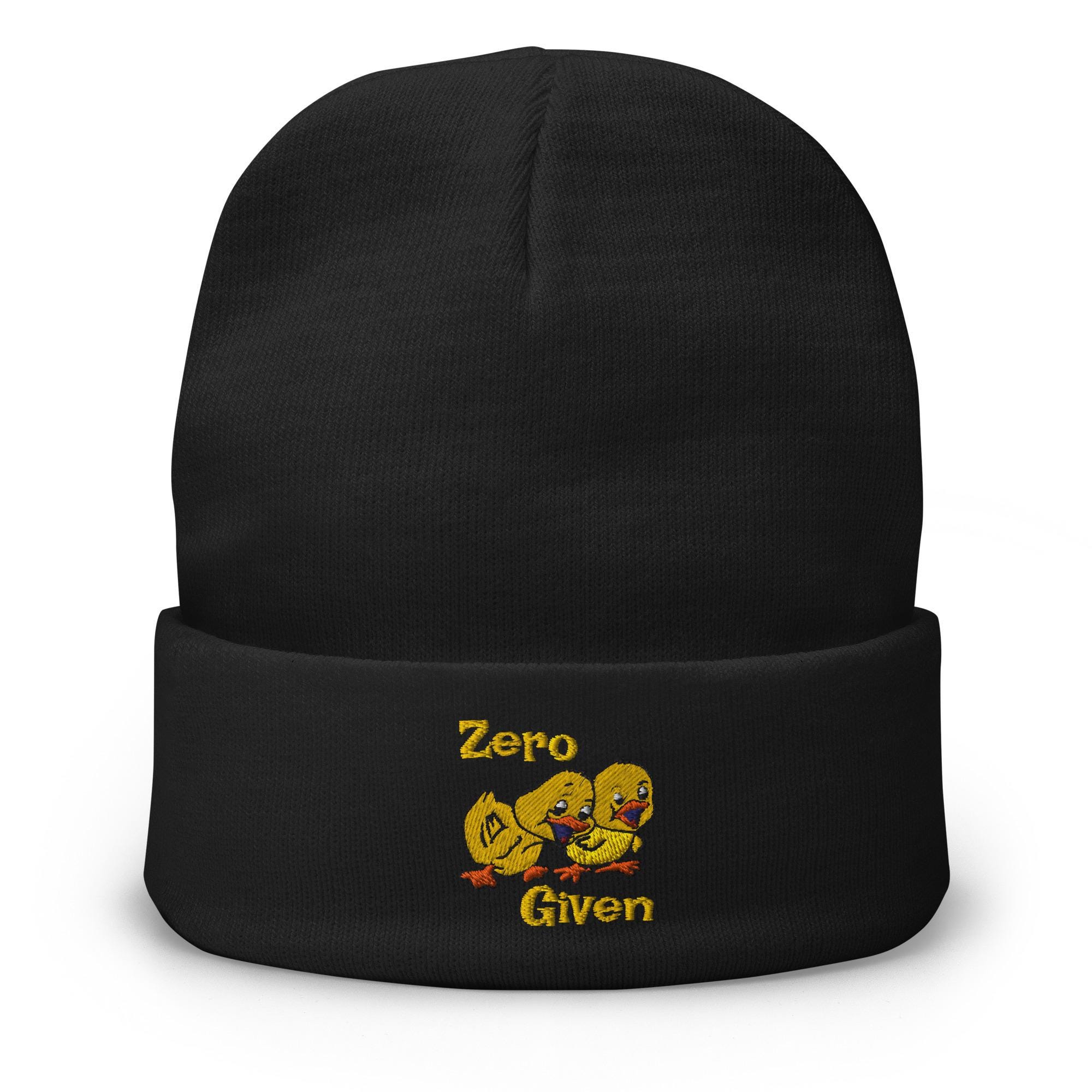Zero Ducks Given Embroidered Beanie